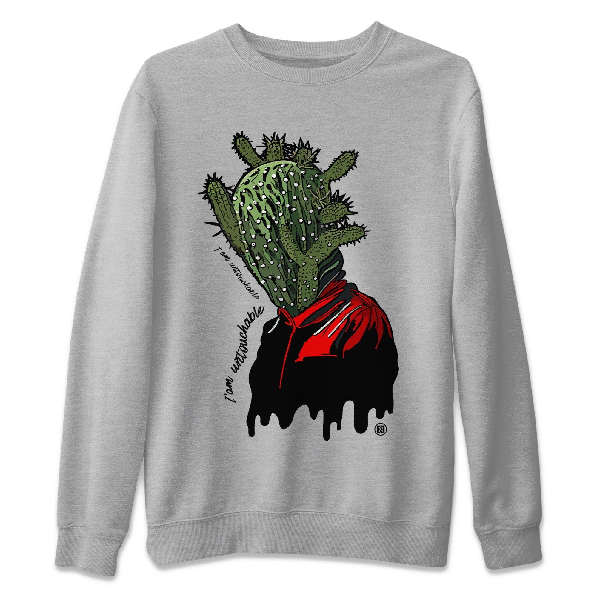 Air Jordan 1 Travis Scott Olive Sneaker Match Tees I'm Untouchable Streetwear Sneaker Shirt Air Jordan 1 x Travis Scott x Olive Sneaker Release Tees Unisex Shirts Heather Grey 2