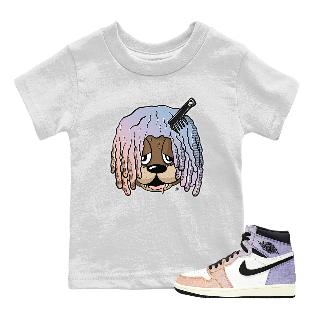 Air Jordan 1 Skyline Sneaker Match Tees Impatient Bear Streetwear Sneaker Shirt Air Jordan 1 Skyline Sneaker Release Tees Kids Shirts White 1