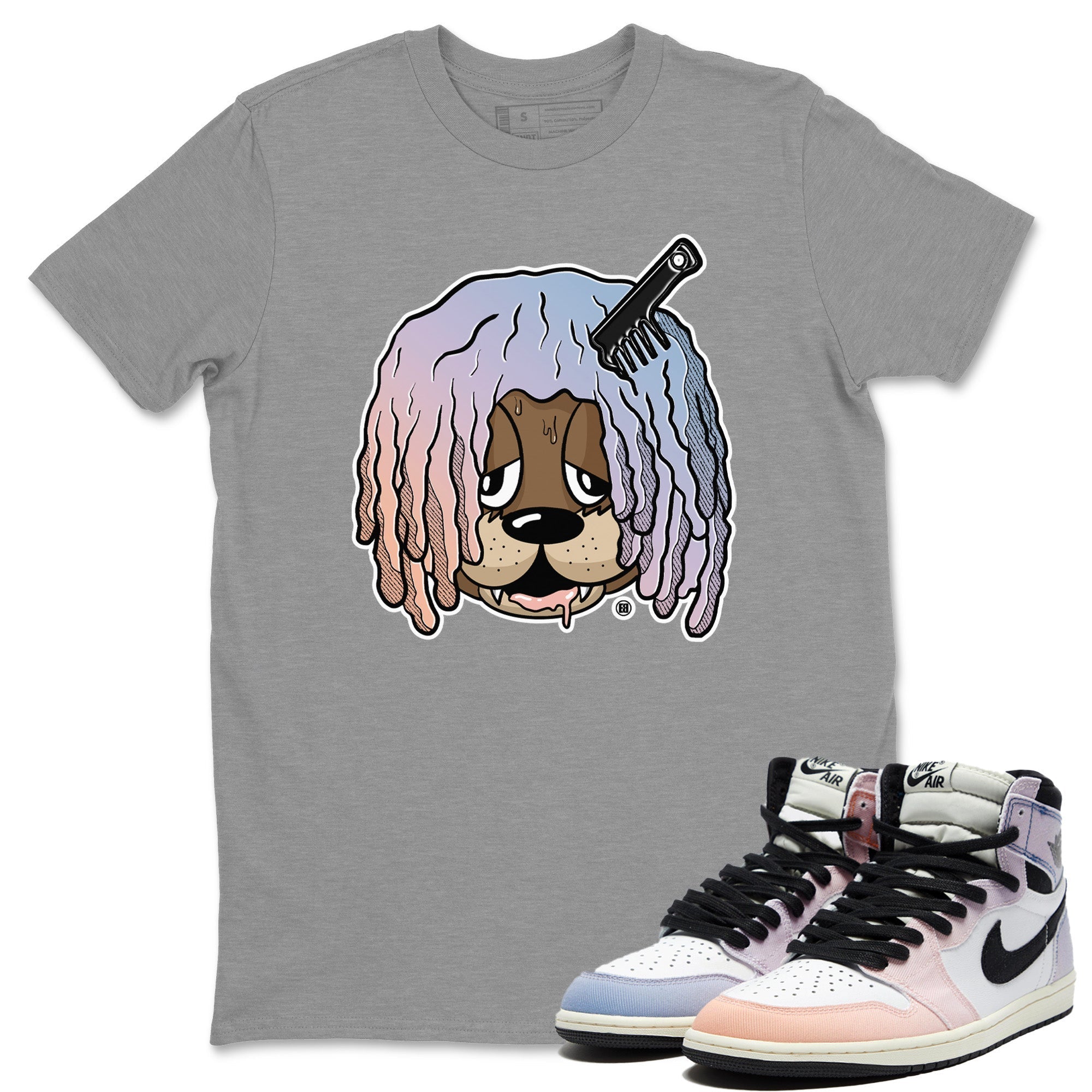 Air Jordan 1 Skyline Sneaker Match Tees Impatient Bear Streetwear Sneaker Shirt Air Jordan 1 Skyline Sneaker Release Tees Unisex Shirts Heather Grey 1