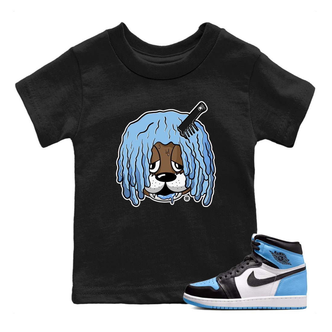 Air Jordan 1 Retro High OG UNC Toe Shirt to match Jordans Impatient Bear Streetwear Sneaker Shirt Air Jordan 1 High OG UNC Toe Drip Gear Zone Sneaker Matching Clothing Kids and Baby Tees Black 1
