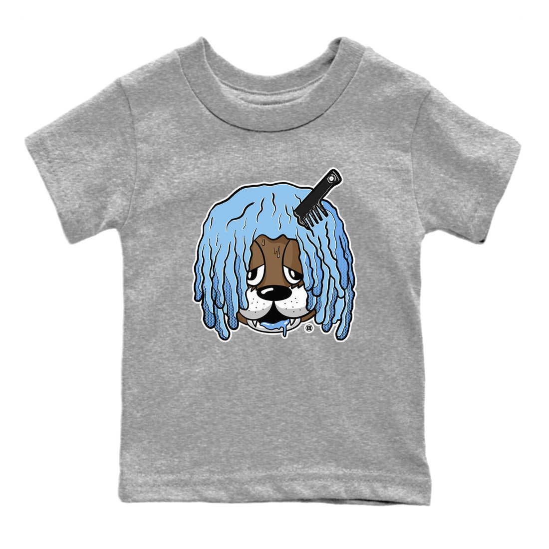 Air Jordan 1 Retro High OG UNC Toe Shirt to match Jordans Impatient Bear Streetwear Sneaker Shirt Air Jordan 1 High OG UNC Toe Drip Gear Zone Sneaker Matching Clothing Kids and Baby Tees Heather Grey 2