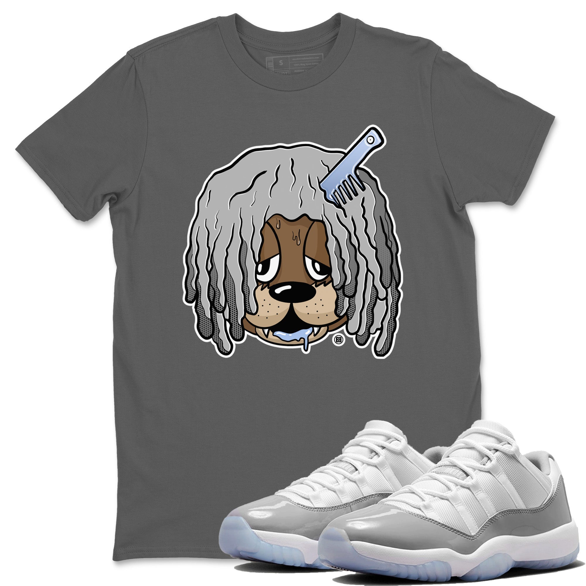 Air Jordan 11 White Cement Impatient Bear Crew Neck Streetwear Sneaker Shirt Air Jordan 11 Retro White Cement Sneaker T-Shirts Washing and Care Tip