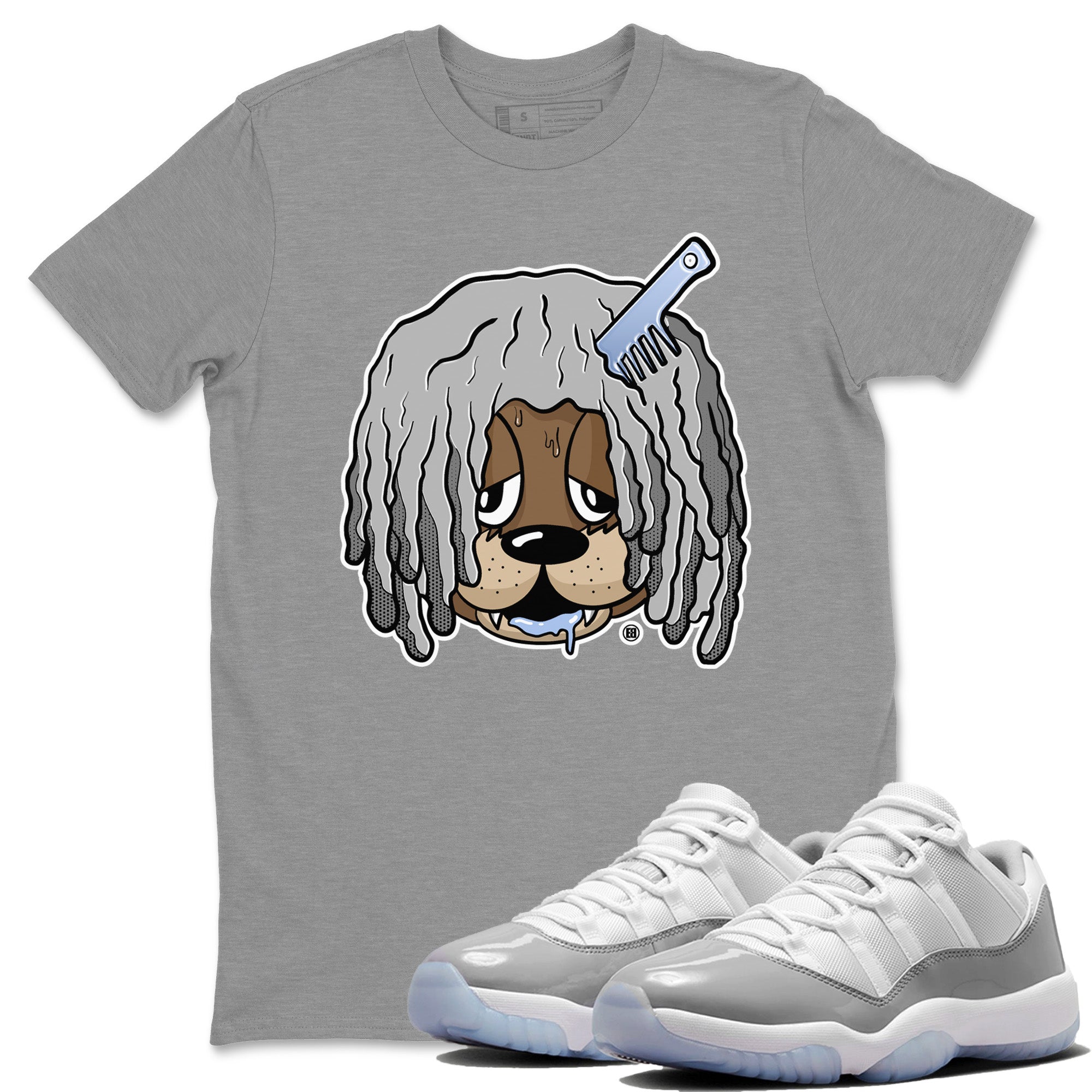 Air Jordan 11 White Cement Impatient Bear Crew Neck Streetwear Sneaker Shirt Air Jordan 11 Retro White Cement Sneaker T-Shirts Size Chart