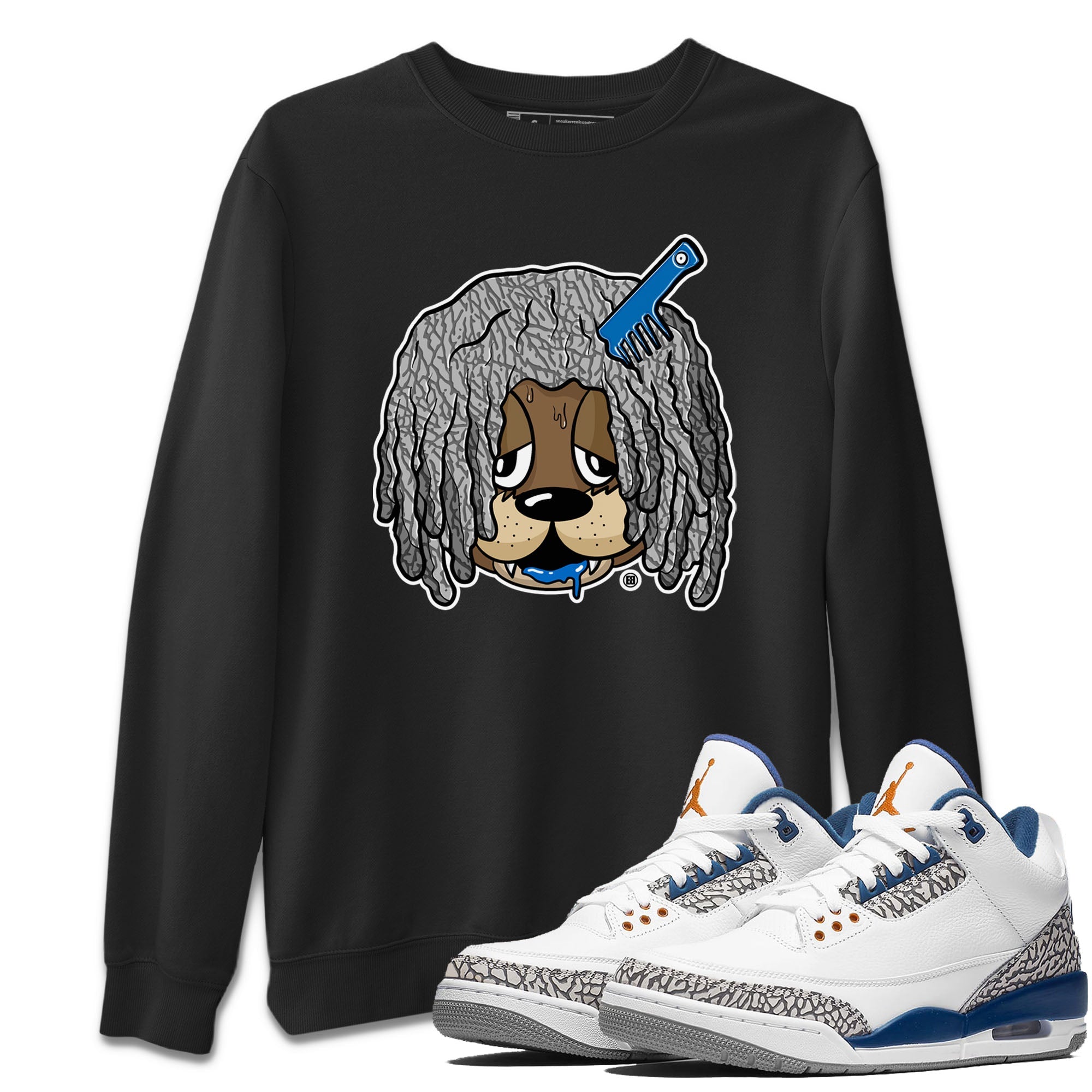 Air Jordan 3 Wizards Sneaker Match Tees Impatient Bear Streetwear Sneaker Shirt Air Jordan 3 Retro Wizards Tees Unisex Shirts Black 1