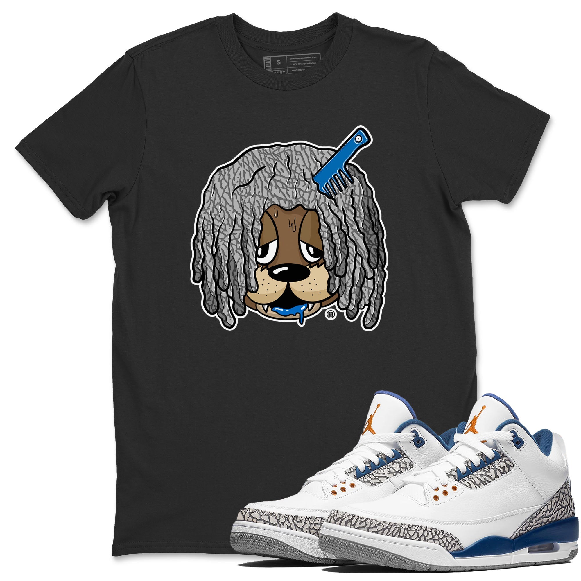 Air Jordan 3 Wizards Sneaker Match Tees Impatient Bear Streetwear Sneaker Shirt Air Jordan 3 Retro Wizards Tees Unisex Shirts Black 1