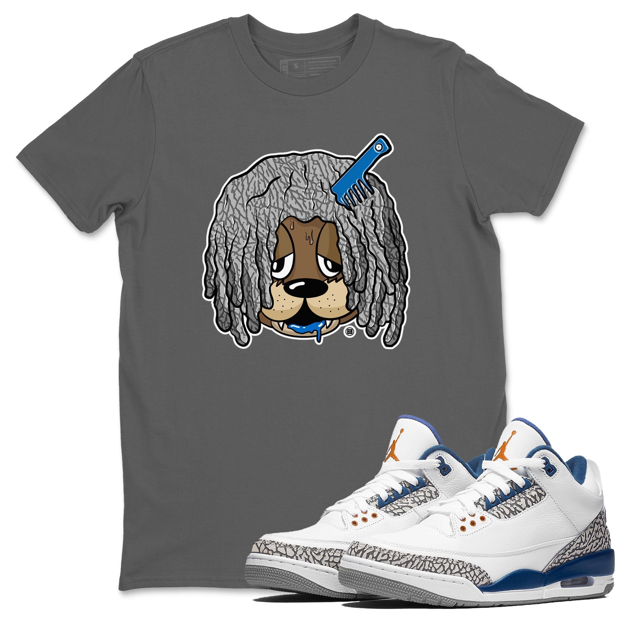 Air Jordan 3 Wizards Sneaker Match Tees Impatient Bear Streetwear Sneaker Shirt Air Jordan 3 Retro Wizards Tees Unisex Shirts Cool Grey 1