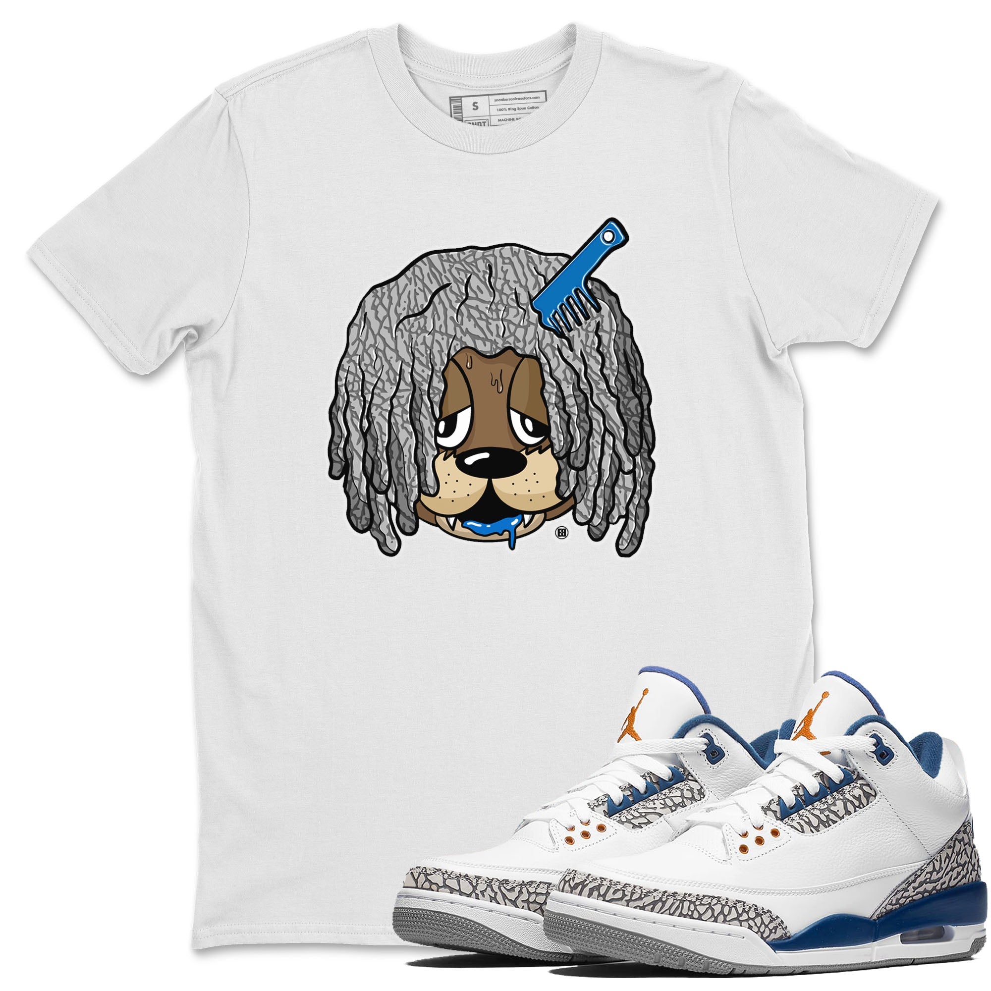 Air Jordan 3 Wizards Sneaker Match Tees Impatient Bear Streetwear Sneaker Shirt Air Jordan 3 Retro Wizards Tees Unisex Shirts White 1