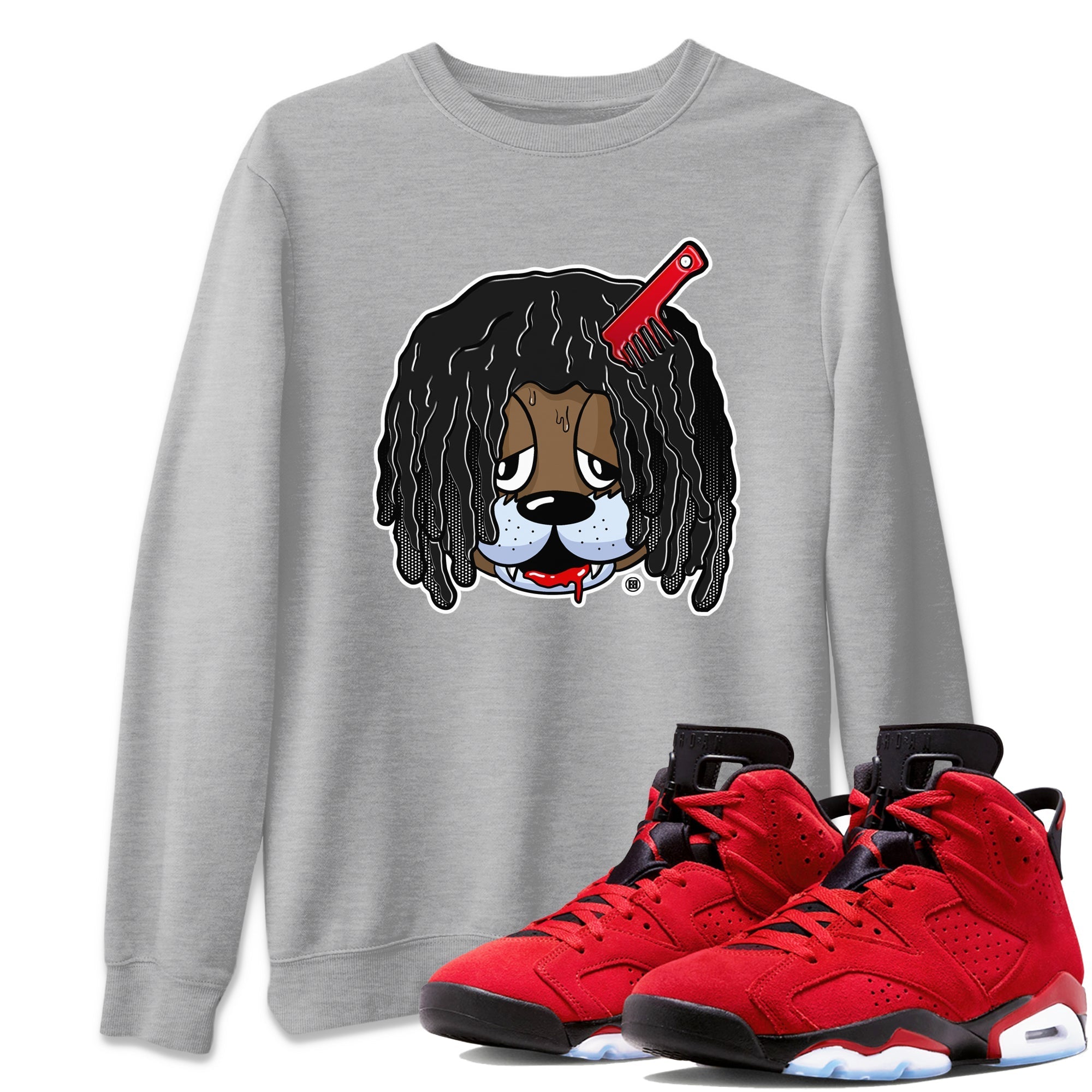 Air Jordan 6 Toro Bravo Sneaker Match Tees Impatient Bear Streetwear Sneaker Shirt Air Jordan 6 Toro Tees Unisex Shirts Heather Grey 1