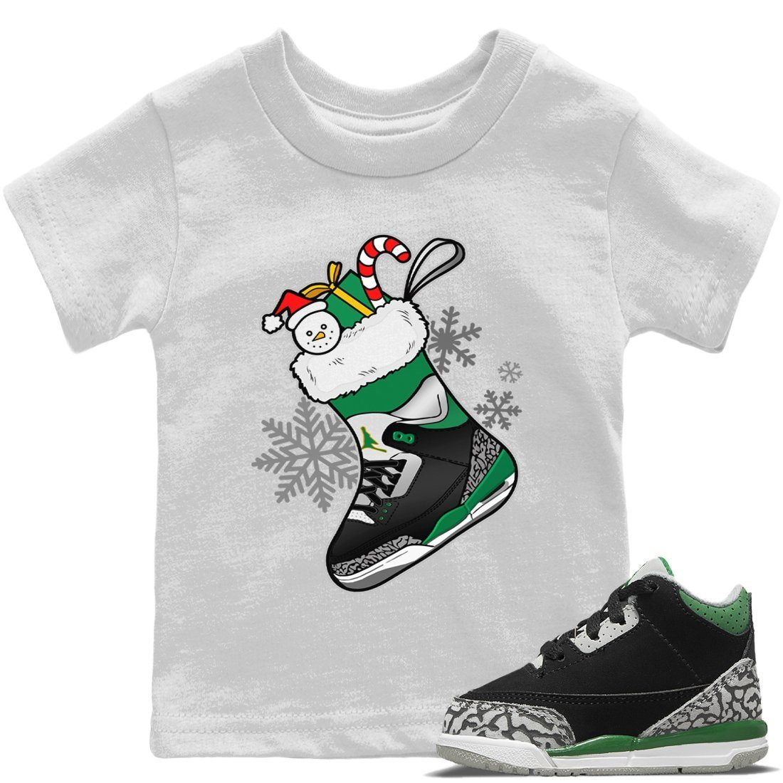 Jordan 3 Pine Green Sneaker Matching T-Shirt Sneaker Stocking Sneaker Tees Jordan 3 Pine Green Sneaker Release Tees Kids Shirts
