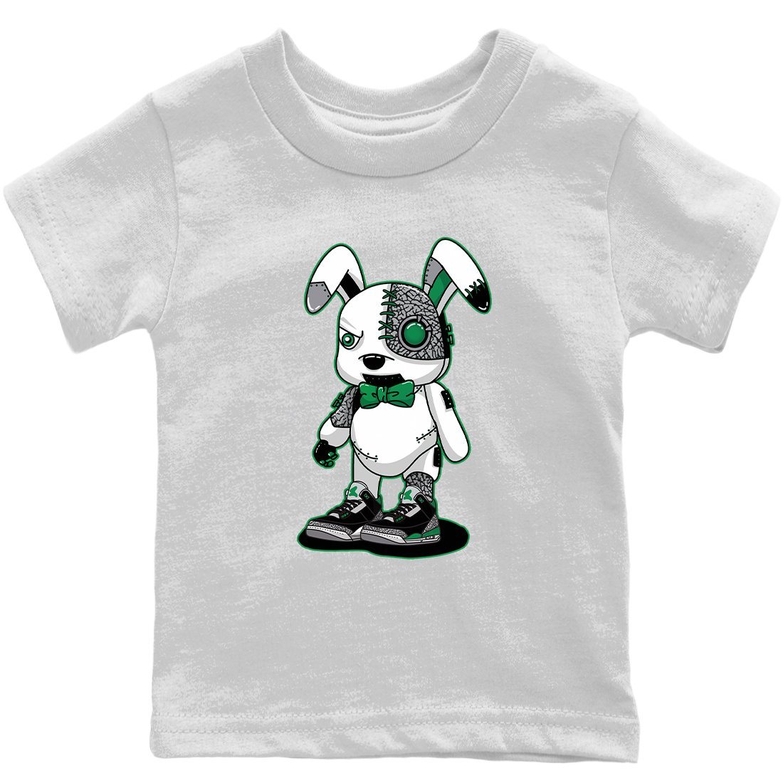 Jordan 3 Pine Green Sneaker Matching T-Shirt Cyborg Bunny Sneaker Tees Jordan 3 Pine Green Sneaker Release Tees Kids Shirts