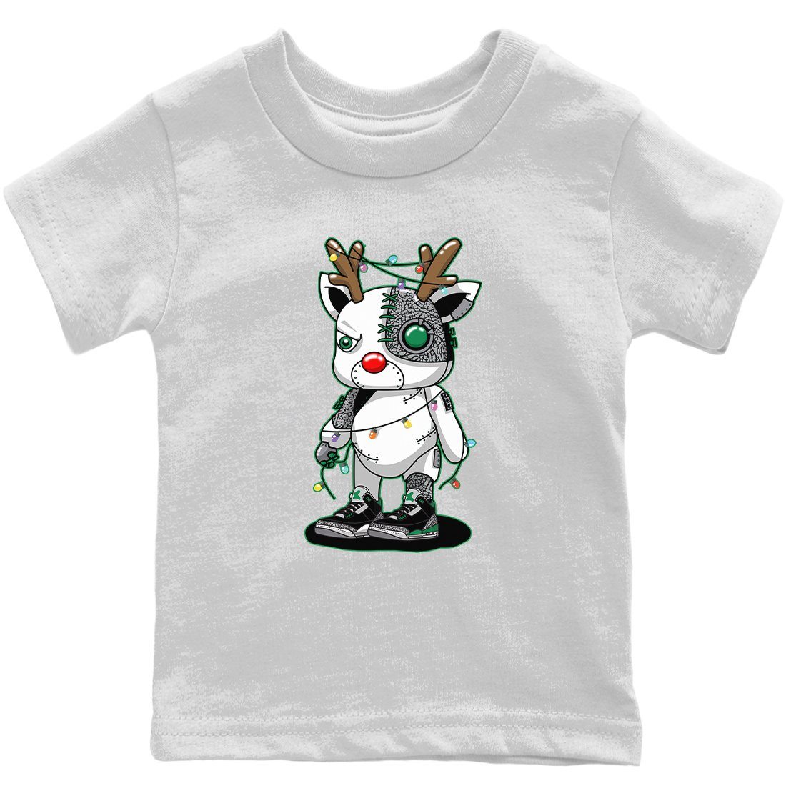 Jordan 3 Pine Green Sneaker Matching T-Shirt Cyborg Reindeer Sneaker Tees Jordan 3 Pine Green Sneaker Release Tees Kids Shirts