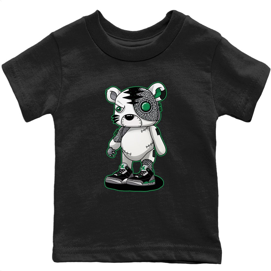Jordan 3 Pine Green Sneaker Matching T-Shirt Cyborg Tiger Sneaker Tees Jordan 3 Pine Green Sneaker Release Tees Kids Shirts