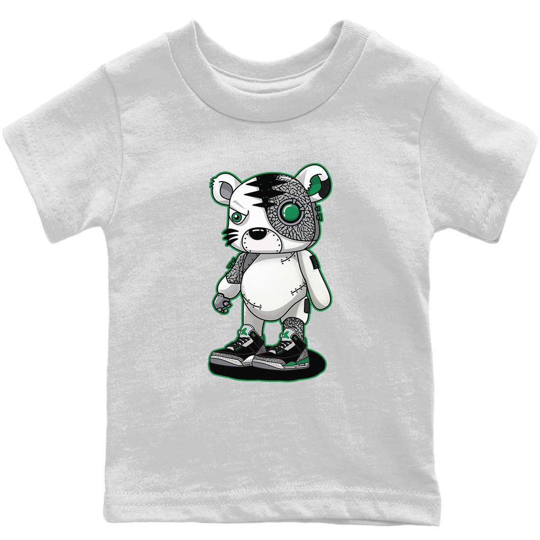 Jordan 3 Pine Green Sneaker Matching T-Shirt Cyborg Tiger Sneaker Tees Jordan 3 Pine Green Sneaker Release Tees Kids Shirts