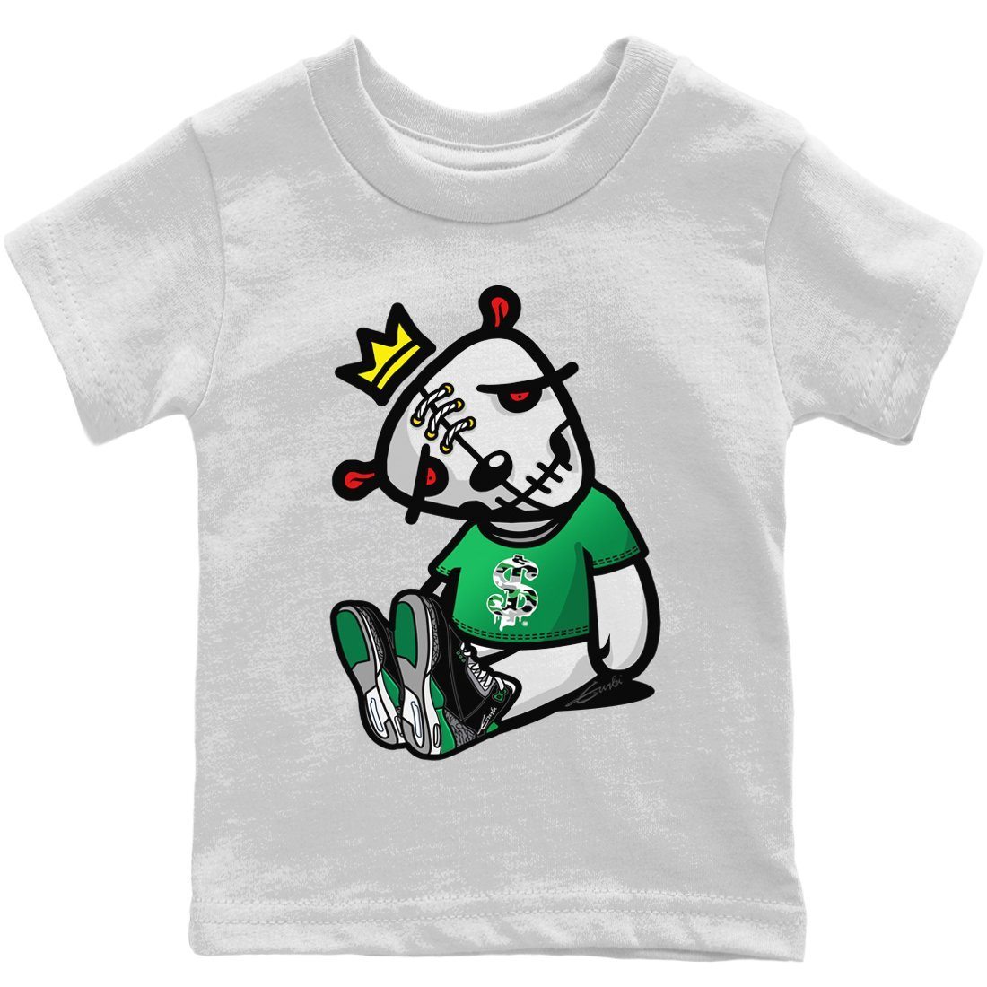 Jordan 3 Pine Green Sneaker Matching T-Shirt Dead Dolls Sneaker Tees Jordan 3 Pine Green Sneaker Release Tees Kids Shirts