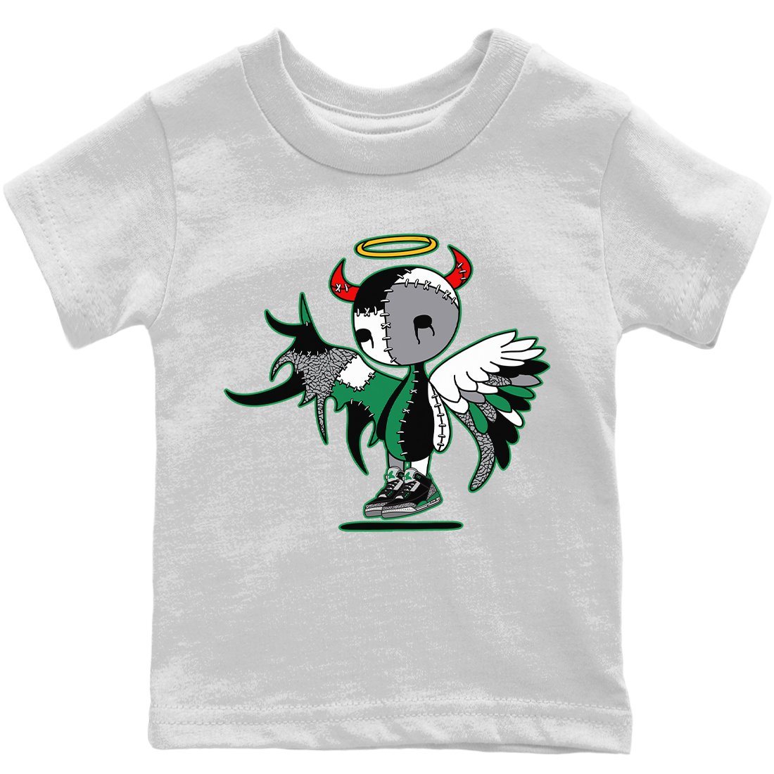 Jordan 3 Pine Green Sneaker Matching T-Shirt Devil Angel Sneaker Tees Jordan 3 Pine Green Sneaker Release Tees Kids Shirts