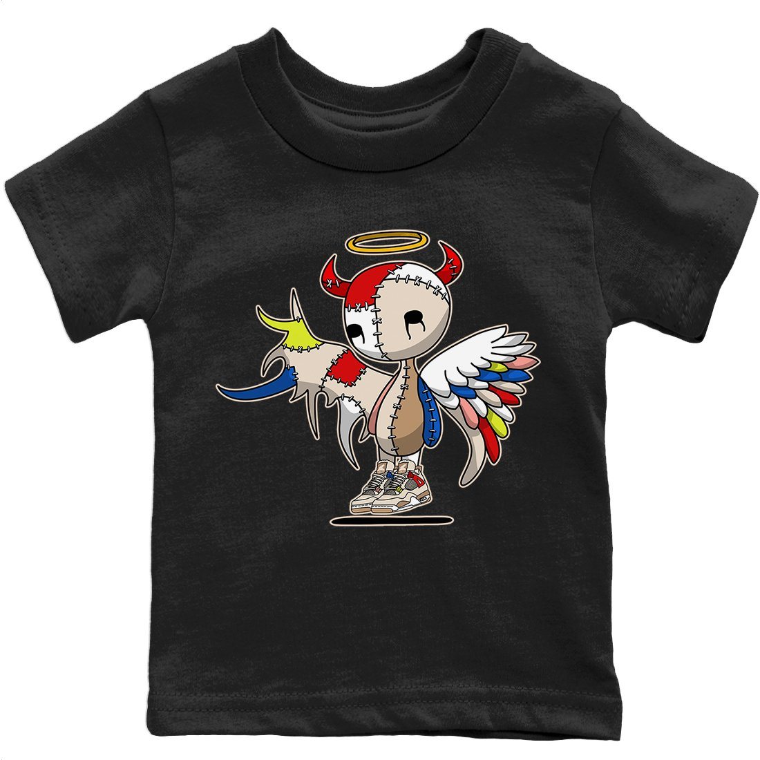 Jordan 4 Wild Things Sneaker Matching T-Shirt Devil Angel Sneaker Tees Jordan 4 Wild Things Sneaker Release Tees Kids Shirts