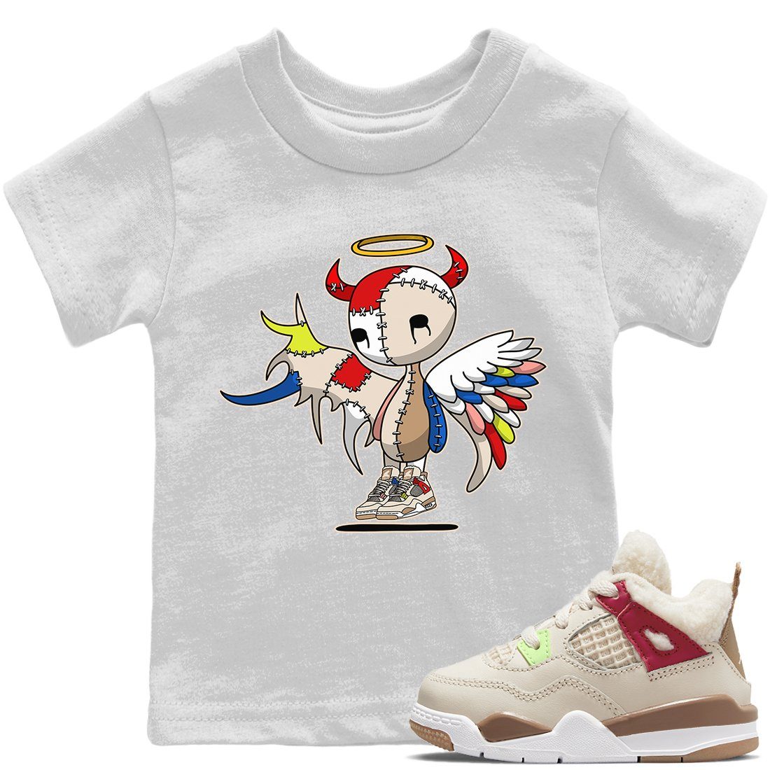 Jordan 4 Wild Things Sneaker Matching T-Shirt Devil Angel Sneaker Tees Jordan 4 Wild Things Sneaker Release Tees Kids Shirts