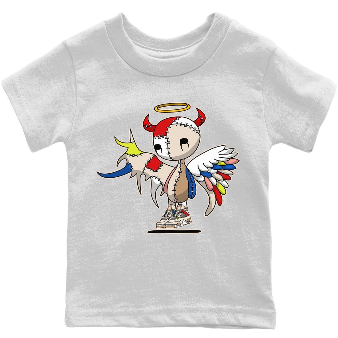 Jordan 4 Wild Things Sneaker Matching T-Shirt Devil Angel Sneaker Tees Jordan 4 Wild Things Sneaker Release Tees Kids Shirts
