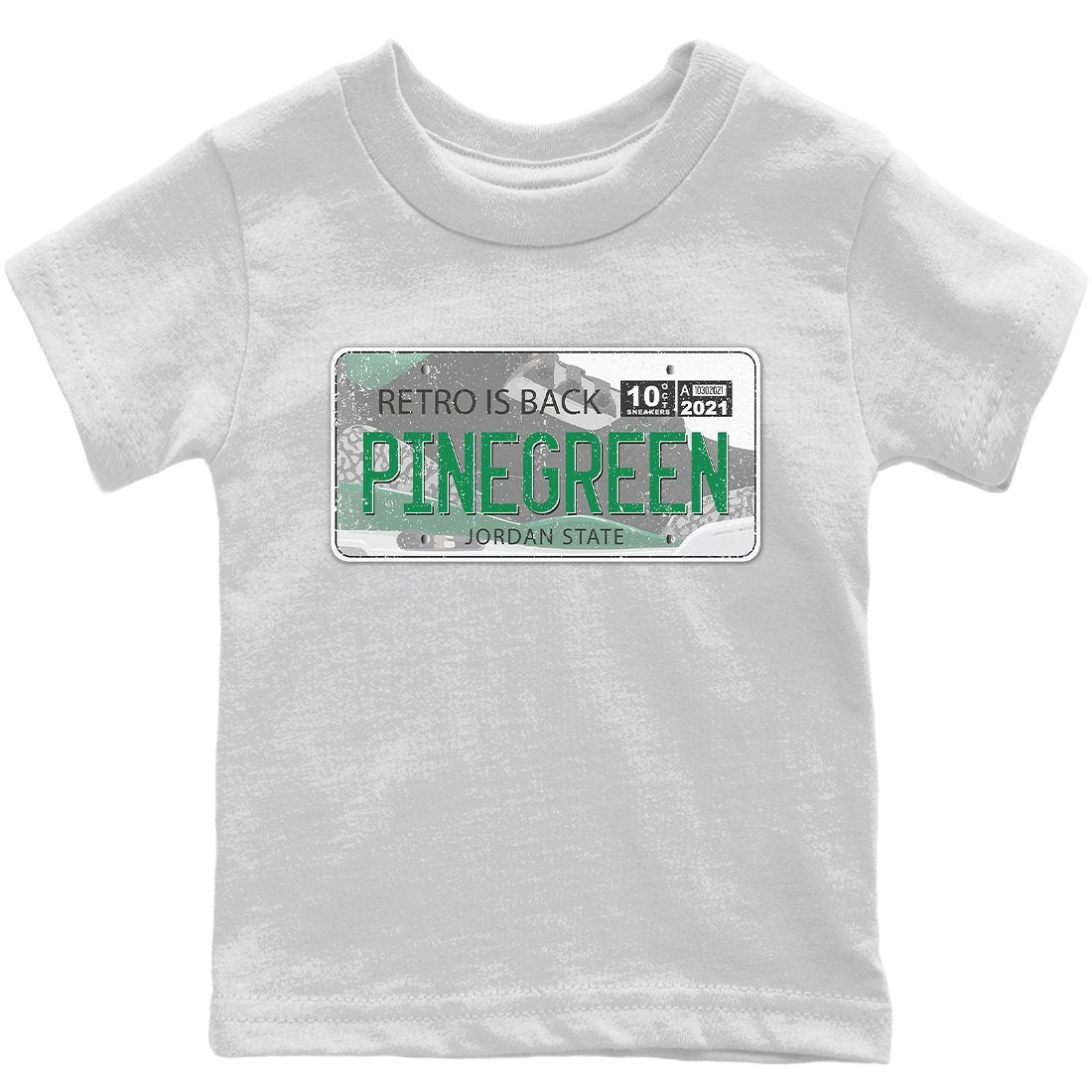 Jordan 3 Pine Green Sneaker Matching T-Shirt Jordan Plate Sneaker Tees Jordan 3 Pine Green Sneaker Release Tees Kids Shirts