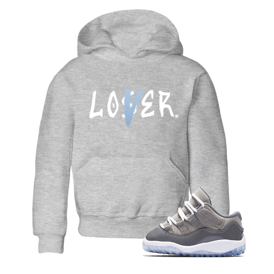 Loser Lover Kids Tops - Air Jordan 11 Cool Grey Kids