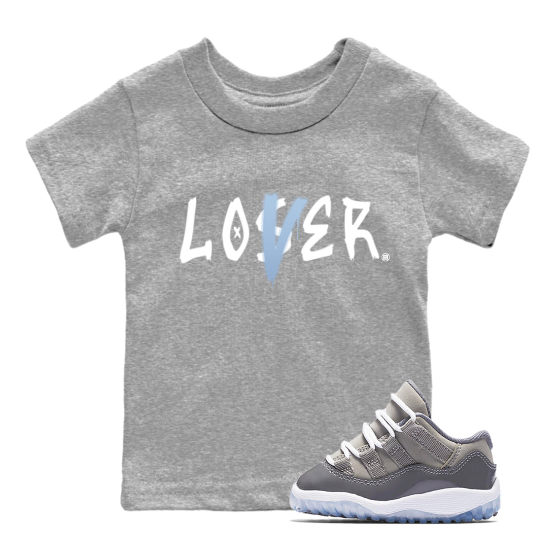 Loser Lover Kids Tops - Air Jordan 11 Cool Grey Kids
