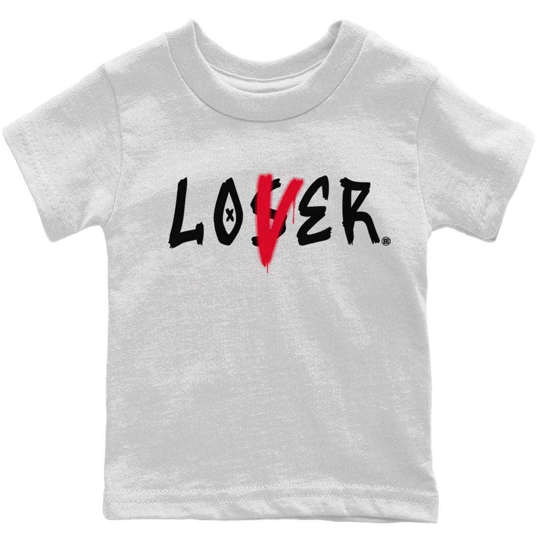 Jordan 4 Red Thunder Sneaker Matching T-Shirt Loser Lover Sneaker Tees Jordan 4 Red Thunder Sneaker Release Tees Kids Shirts