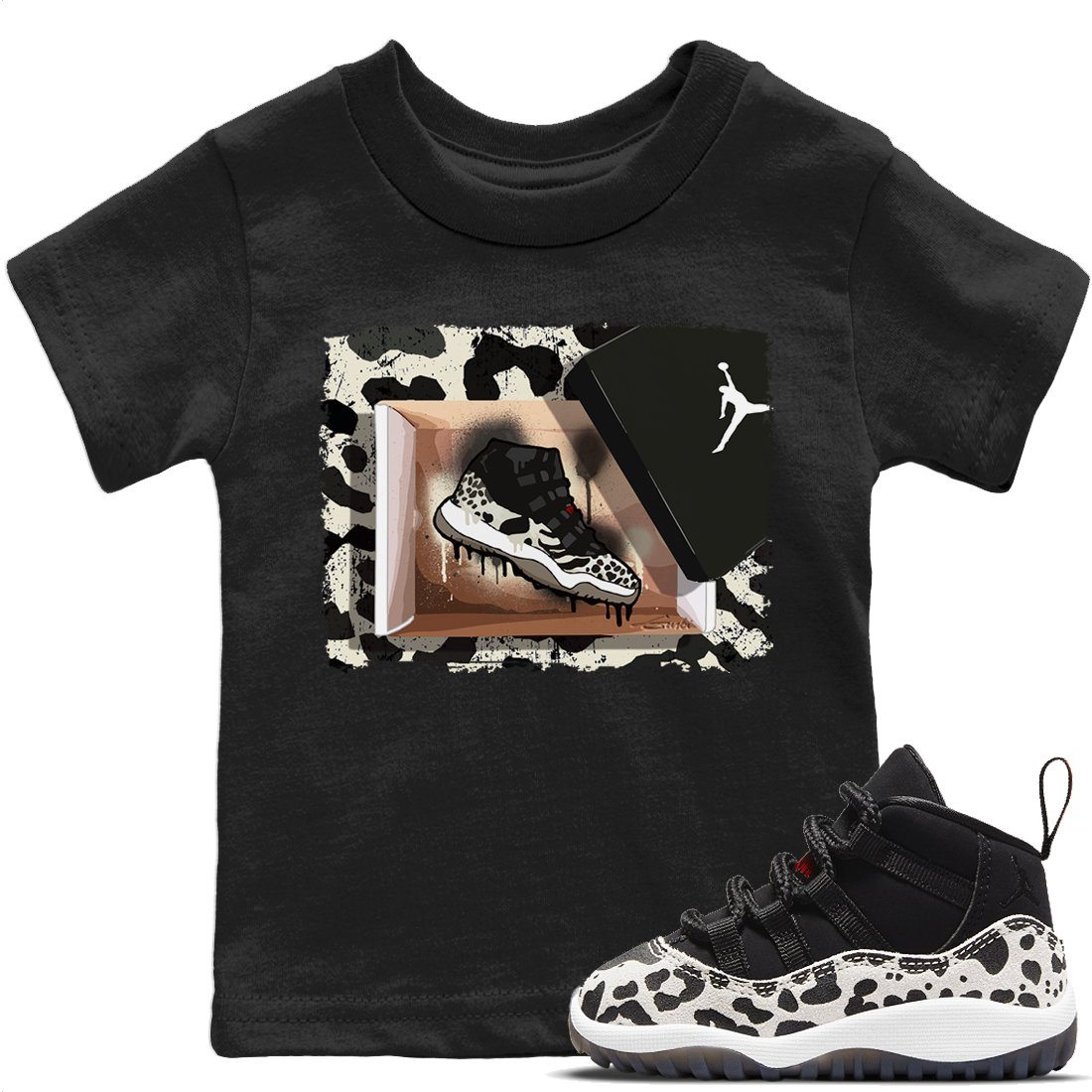 Jordan 11 Animal Instinct Sneaker Matching T-Shirt New Kicks Sneaker Tees Jordan 11 Animal Instinct Sneaker Release Tees Kids Shirts