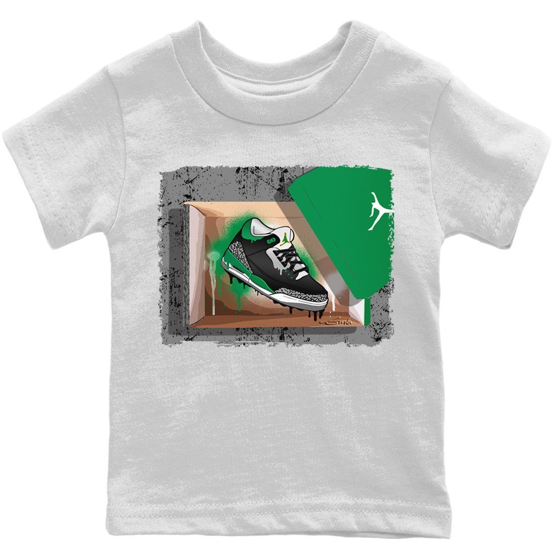 Jordan 3 Pine Green Sneaker Matching T-Shirt New Kicks Sneaker Tees Jordan 3 Pine Green Sneaker Release Tees Kids Shirts