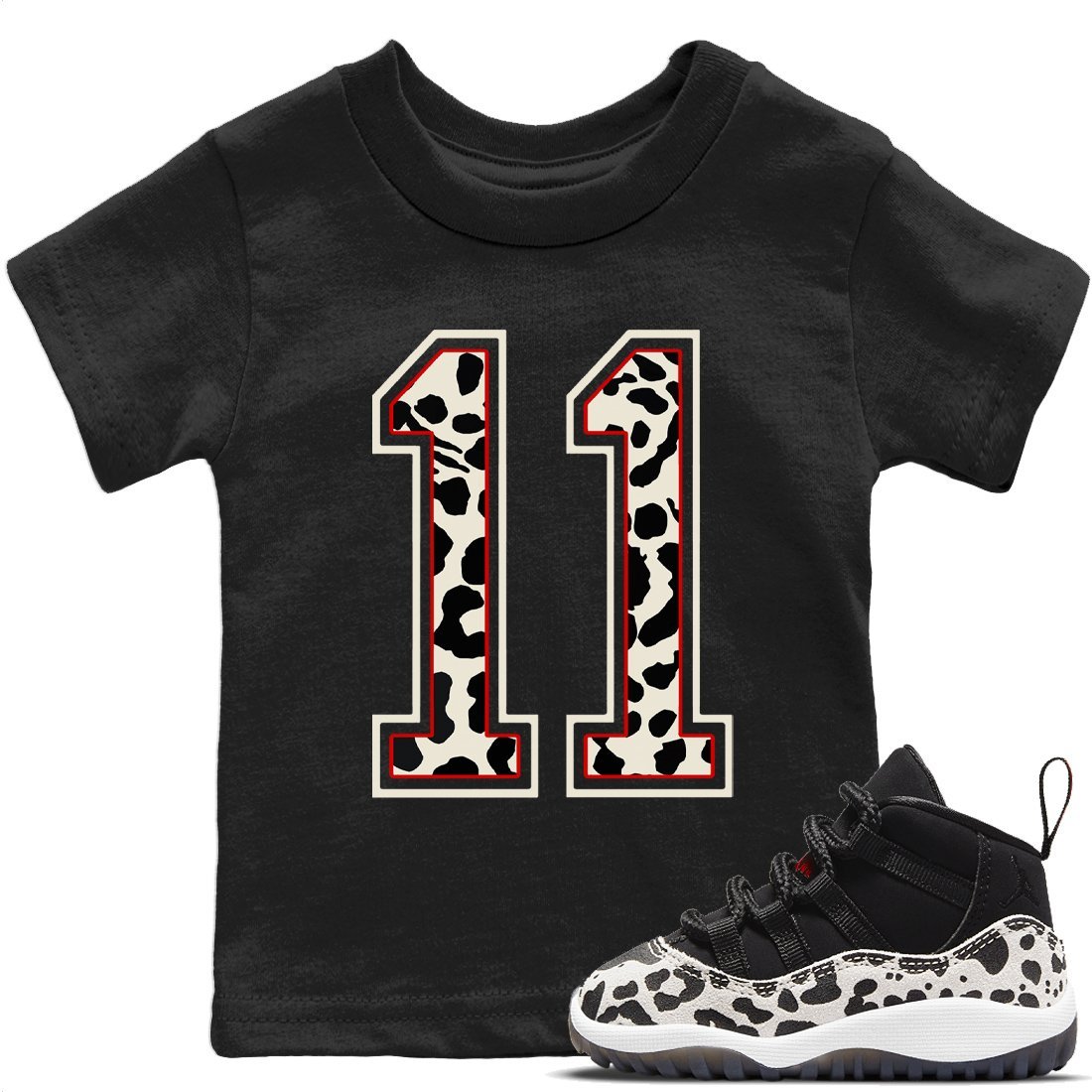 Jordan 11 Animal Instinct Sneaker Matching T-Shirt Number 11 Sneaker Tees Jordan 11 Animal Instinct Sneaker Release Tees Kids Shirts