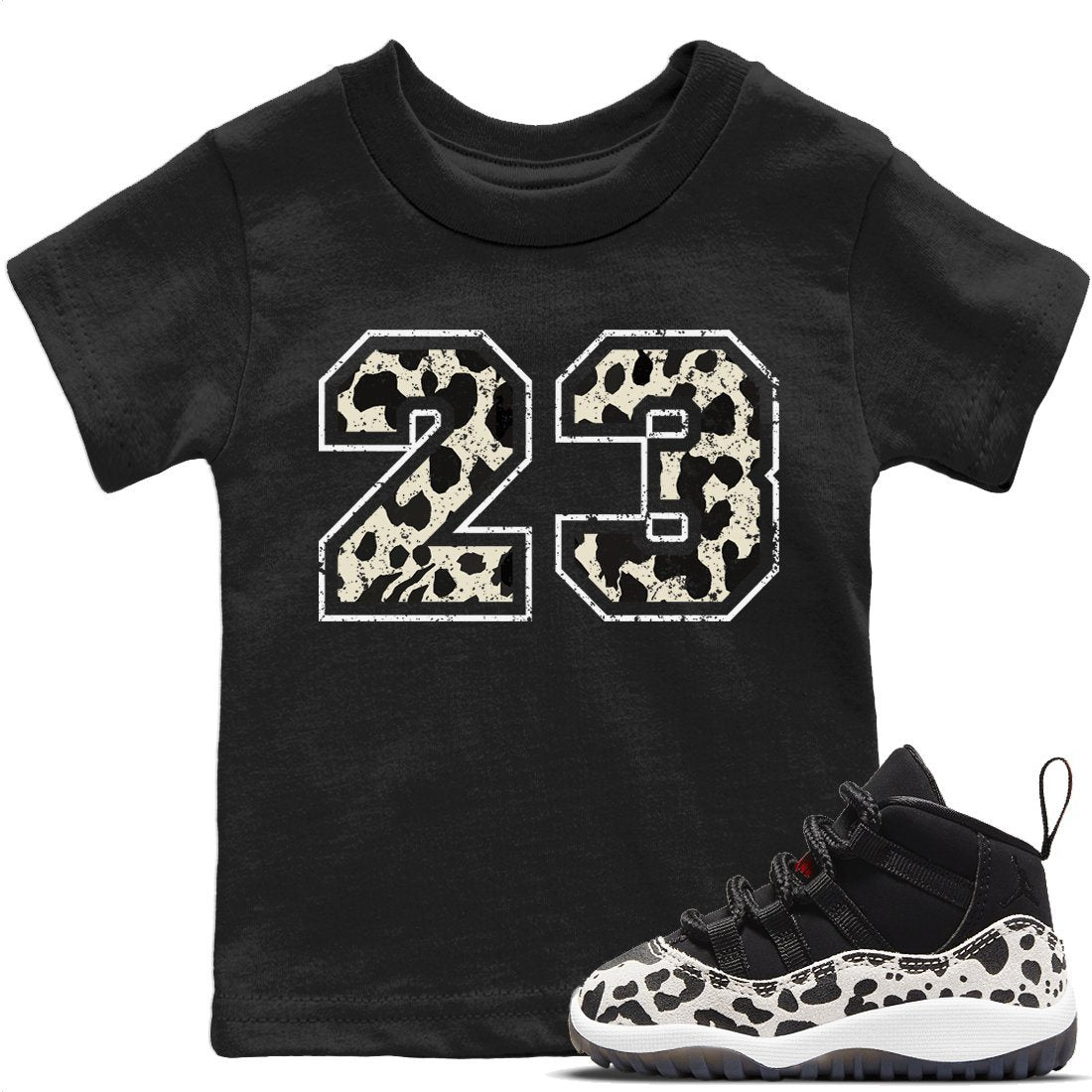 Jordan 11 Animal Instinct Sneaker Matching T-Shirt Number 23 Sneaker Tees Jordan 11 Animal Instinct Sneaker Release Tees Kids Shirts