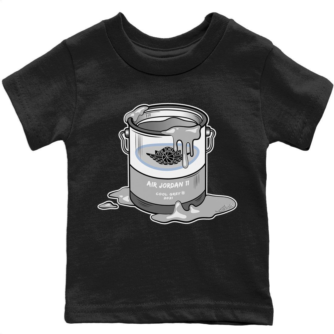 Jordan 11 Cool Grey Sneaker Matching T-Shirt Bucket Sneaker Tees Jordan 11 Cool Grey Sneaker Release Tees Kids Shirts