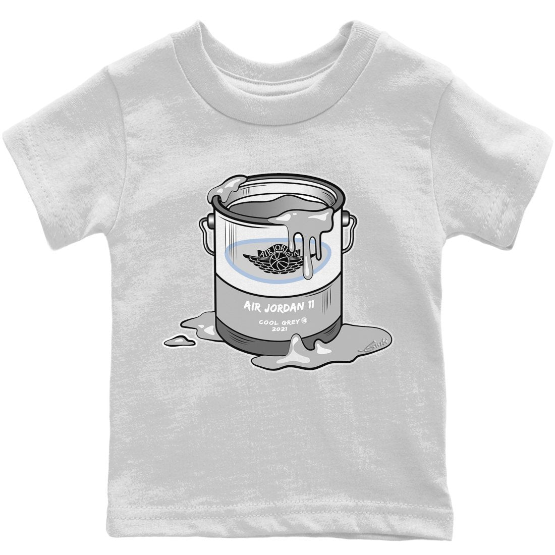 Jordan 11 Cool Grey Sneaker Matching T-Shirt Bucket Sneaker Tees Jordan 11 Cool Grey Sneaker Release Tees Kids Shirts