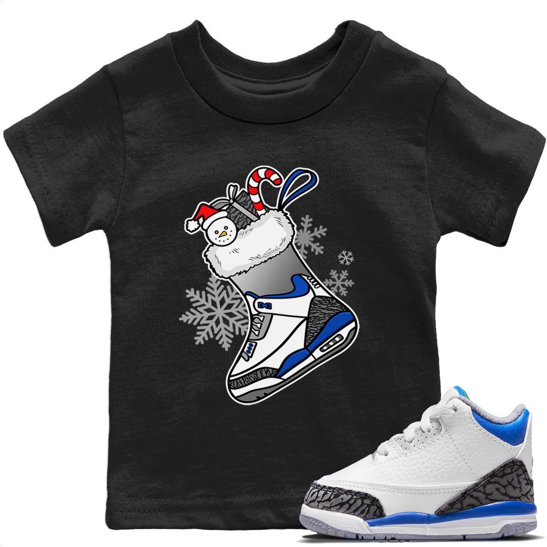 Jordan 3 Racer Blue Sneaker Matching T-Shirt Sneaker Stocking Sneaker Tees Jordan 3 Racer Blue Sneaker Release Tees Kids Shirts