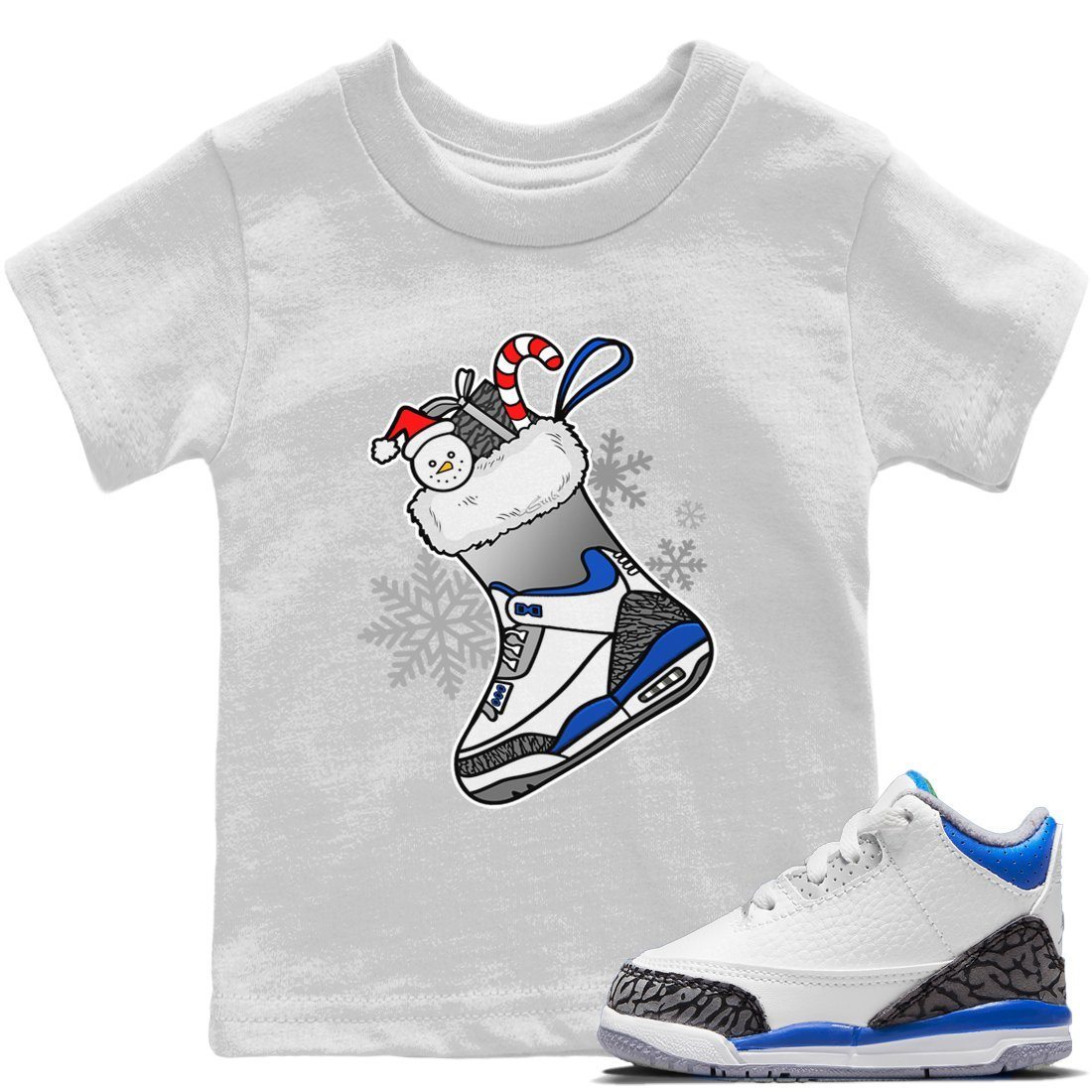 Jordan 3 Racer Blue Sneaker Matching T-Shirt Sneaker Stocking Sneaker Tees Jordan 3 Racer Blue Sneaker Release Tees Kids Shirts