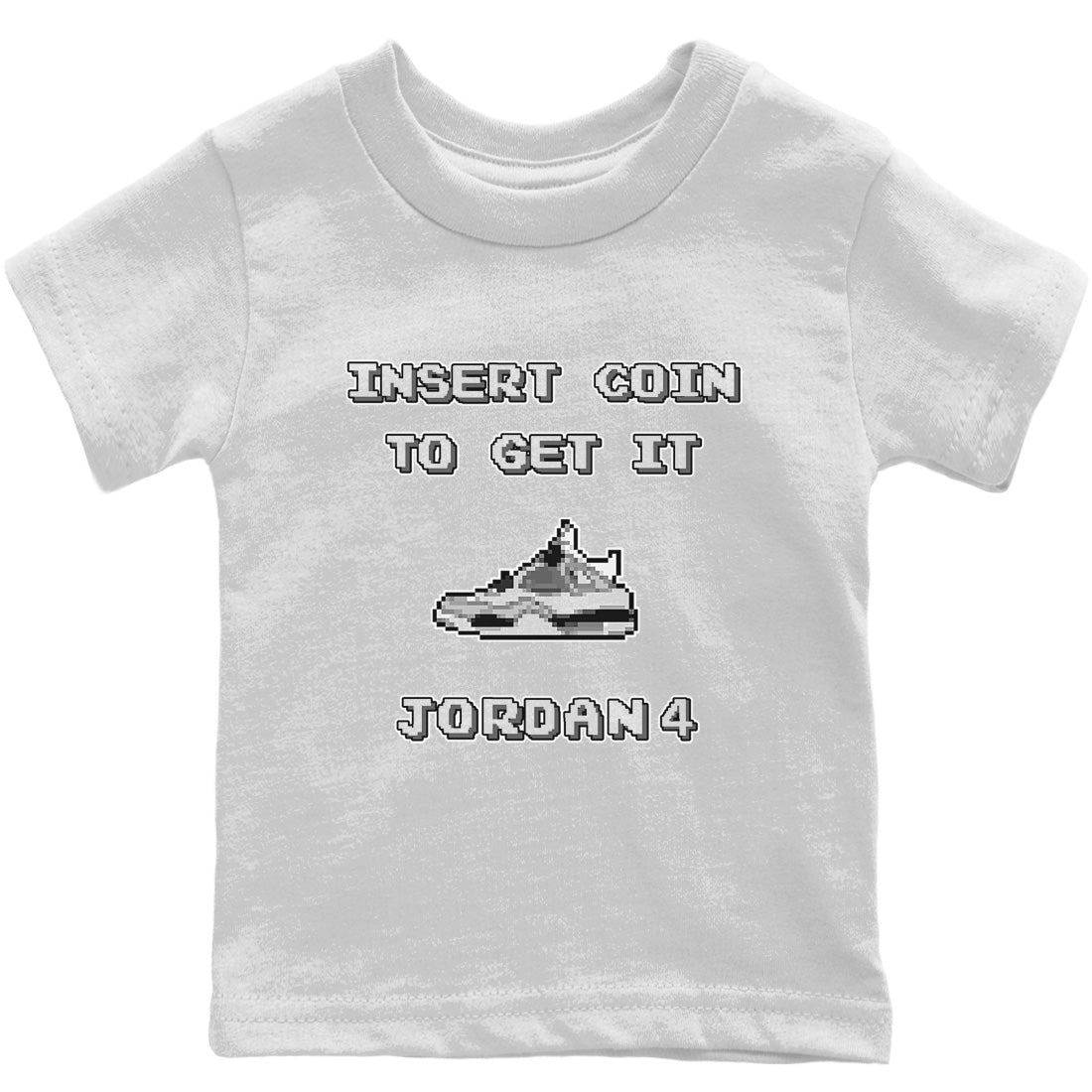 Jordan 4 Military Black Sneaker Matching T-Shirt Insert Coin Sneaker Tees Jordan 4 Military Black Sneaker Release Tees Kids Shirts