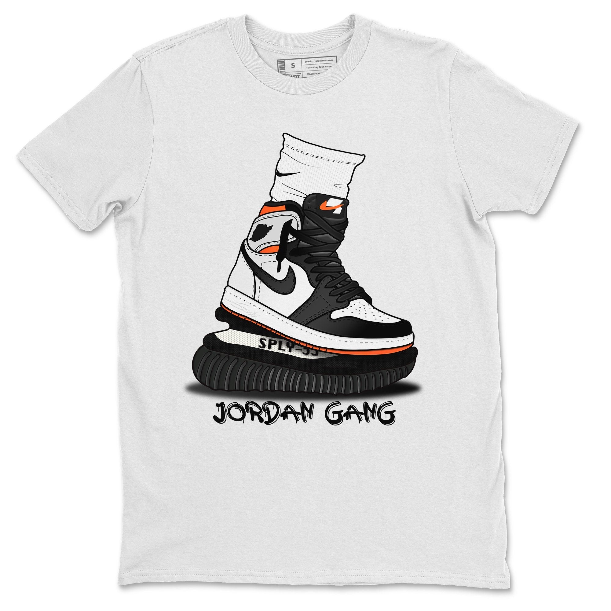 Jordan 1 Electro Orange Sneaker Matching T-Shirt Jordan Gang Sneaker Tees Jordan 1 Electro Orange Sneaker Release Tees Crew Neck Tees