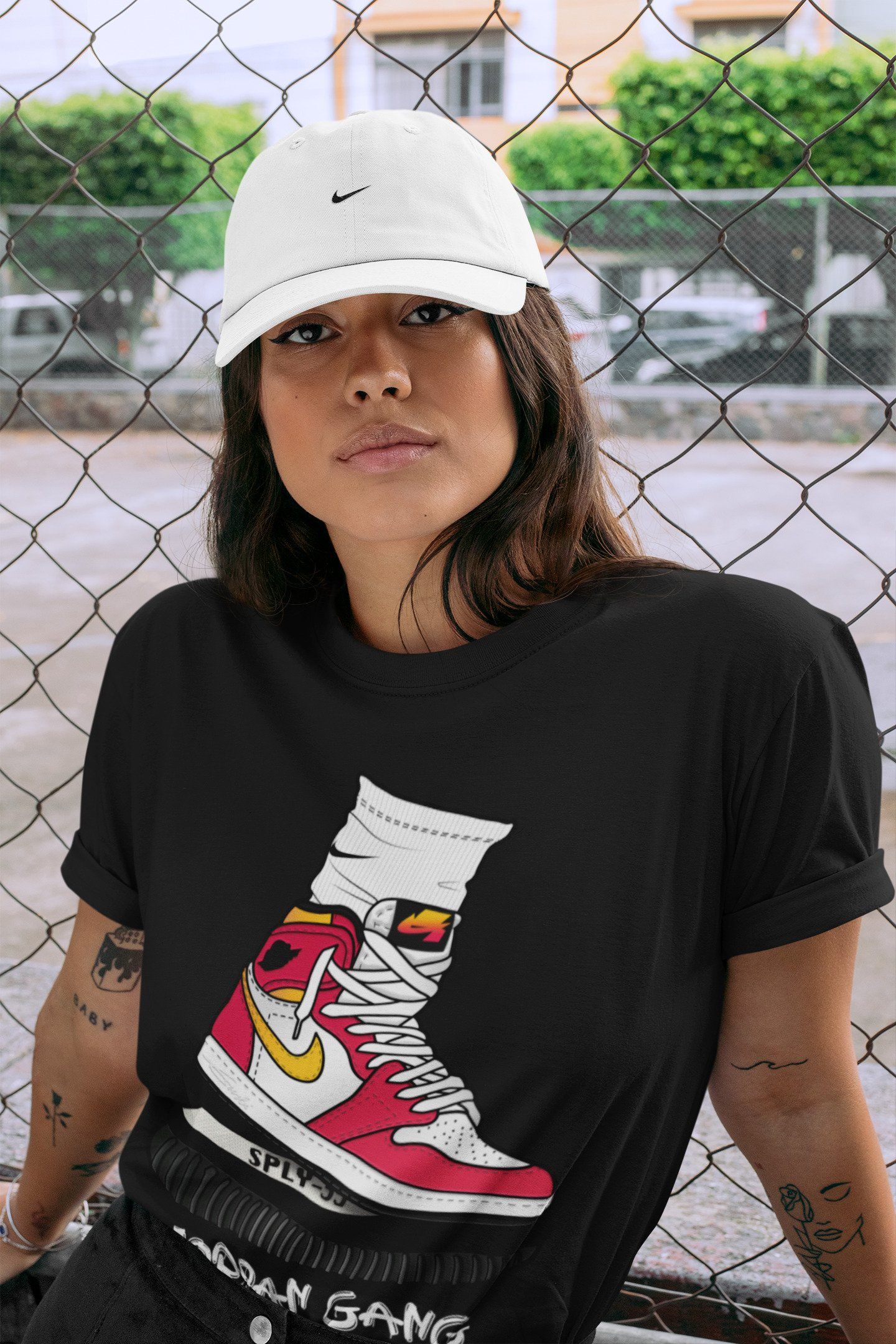 Jordan 1 Light Fusion Red Sneaker Matching T-Shirt Jordan Gang Sneaker Tees Jordan 1 Light Fusion Red Sneaker Release Tees Crew Neck Tees