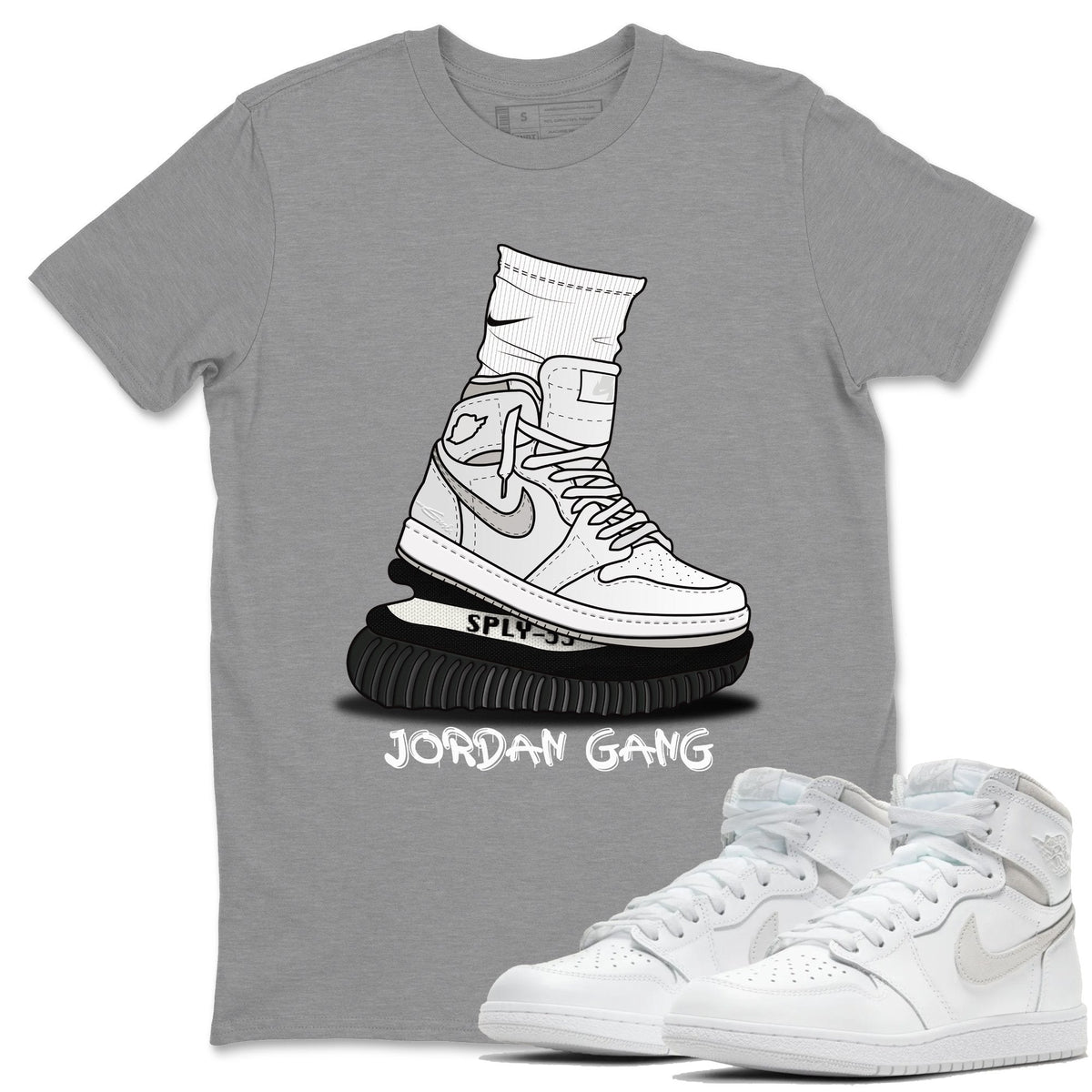 Jordan 1 Neutral Grey Shirt To Match Jordans Jordan Gang Sneaker Tees Jordan 1 Neutral Grey Drip Gear Zone Sneaker Matching Clothing Unisex Shirts