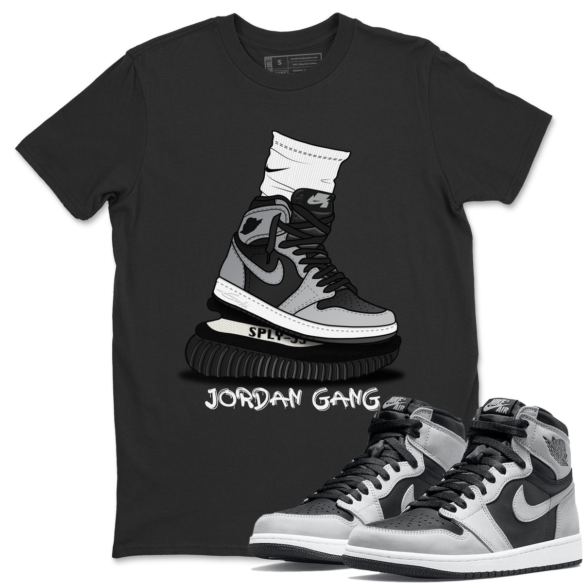 Jordan 1 Shadow 2.0 Shirt To Match Jordans Jordan Gang Sneaker Tees Jordan 1 Shadow 2.0 Drip Gear Zone Sneaker Matching Clothing Unisex Shirts