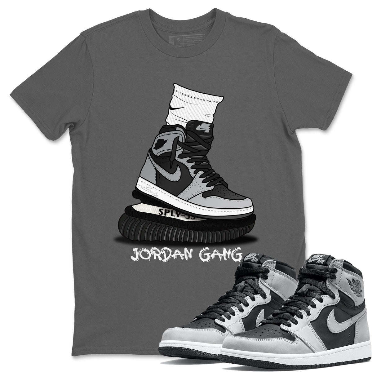 Jordan 1 Shadow 2.0 Shirt To Match Jordans Jordan Gang Sneaker Tees Jordan 1 Shadow 2.0 Drip Gear Zone Sneaker Matching Clothing Unisex Shirts