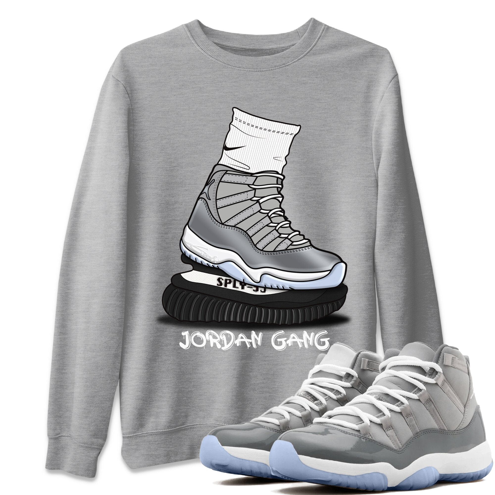 Jordan 11 Cool Grey Shirt To Match Jordans Jordan Gang Sneaker Tees Jordan 11 Cool Grey Drip Gear Zone Sneaker Matching Clothing Unisex Shirts