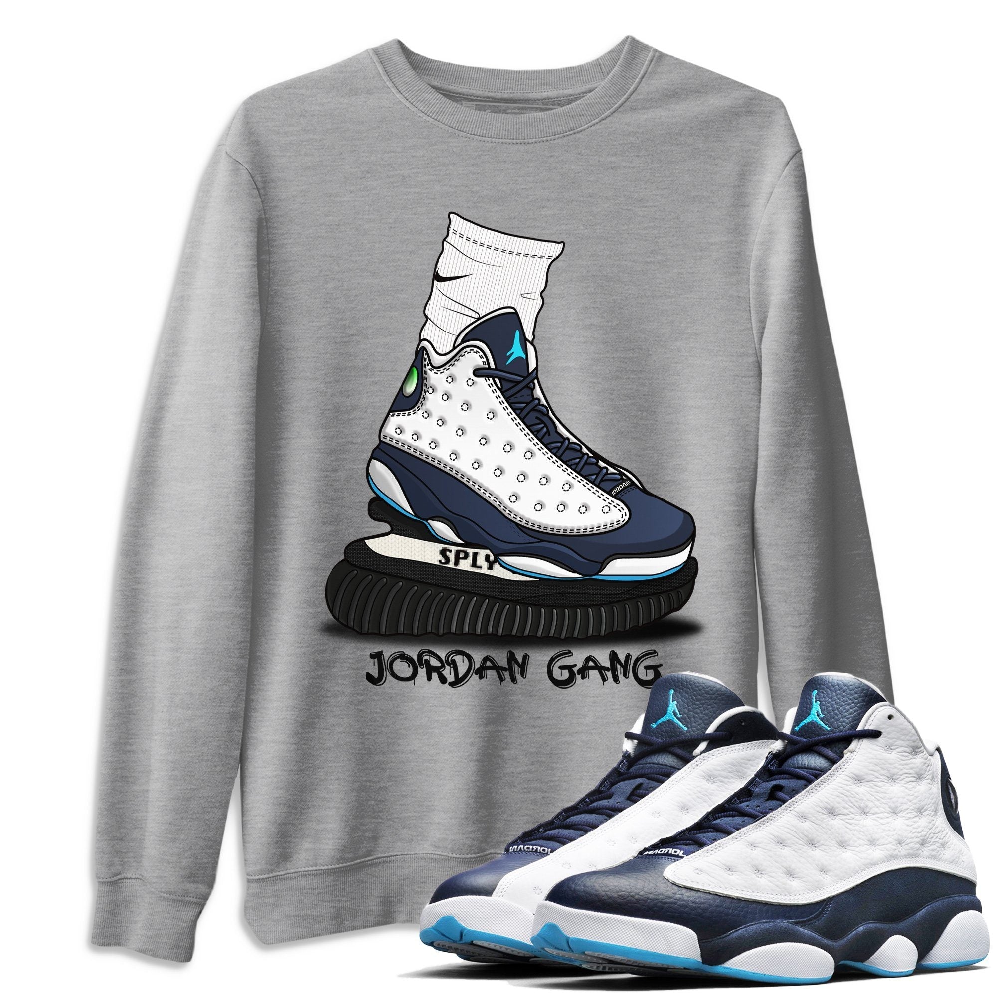 Jordan 13 Obsidian Shirt To Match Jordans Jordan Gang Sneaker Tees Jordan 13 Obsidian Drip Gear Zone Sneaker Matching Clothing Unisex Shirts