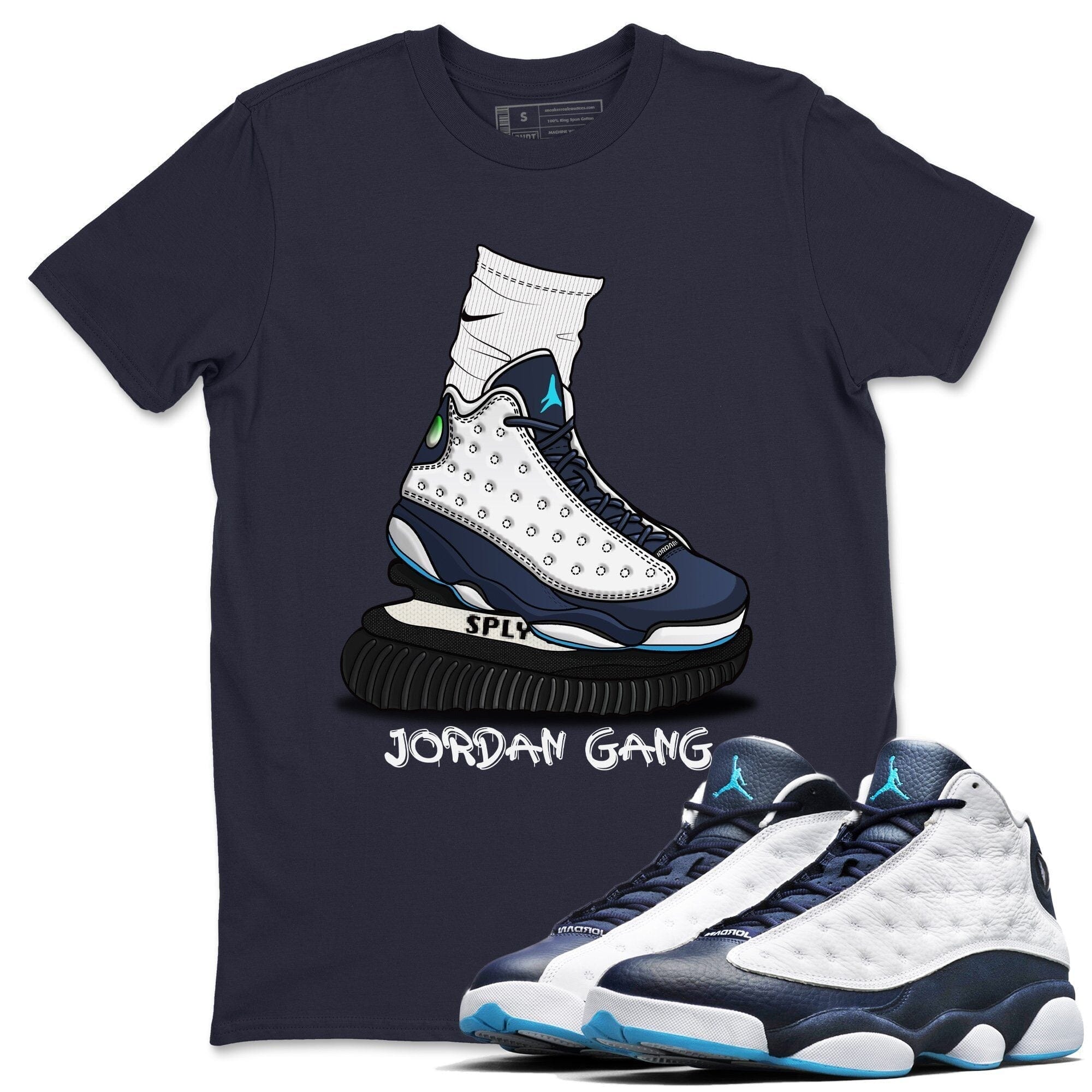 Jordan 13 Obsidian Shirt To Match Jordans Jordan Gang Sneaker Tees Jordan 13 Obsidian Drip Gear Zone Sneaker Matching Clothing Unisex Shirts