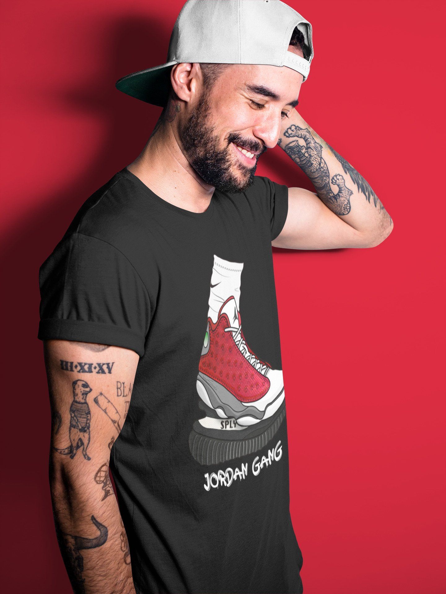 Jordan 13 Red Flint Shirt To Match Jordans Jordan Gang Sneaker Tees Jordan 13 Red Flint Drip Gear Zone Sneaker Matching Clothing Unisex Shirts