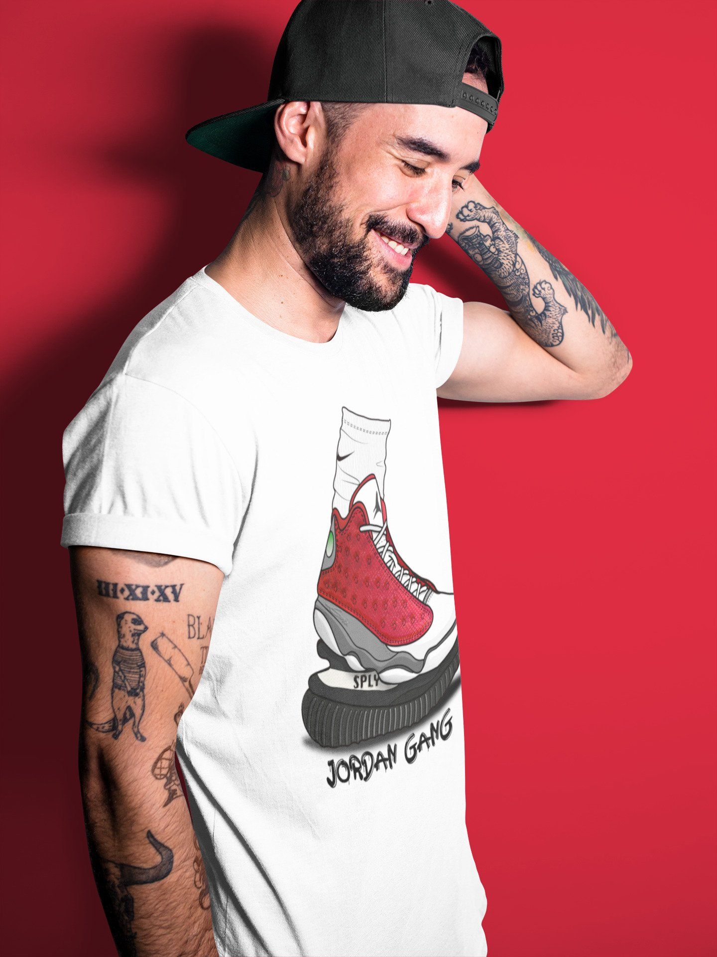 Jordan 13 Red Flint Shirt To Match Jordans Jordan Gang Sneaker Tees Jordan 13 Red Flint Drip Gear Zone Sneaker Matching Clothing Unisex Shirts