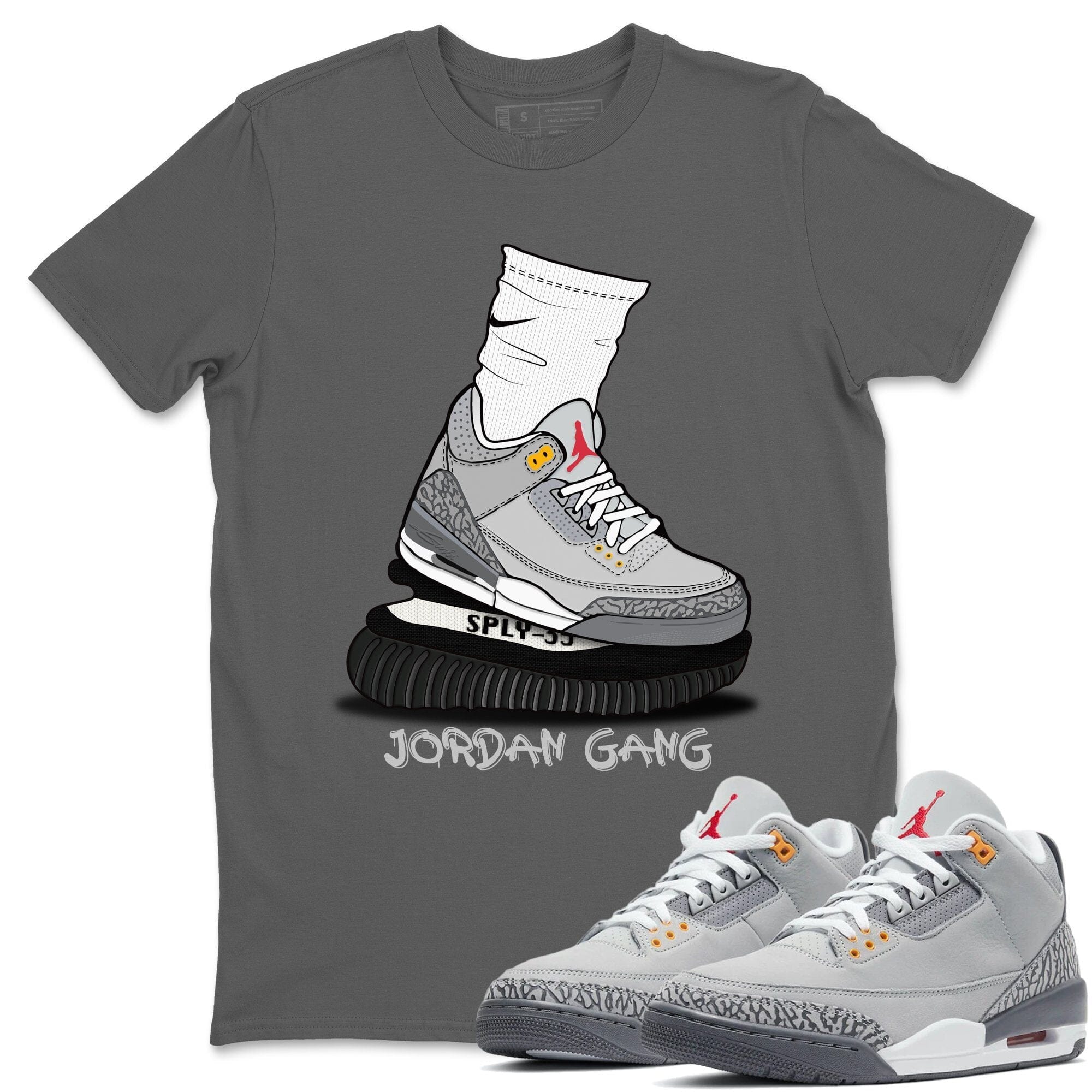 Jordan 3 Cool Grey Shirt To Match Jordans Jordan Gang Sneaker Tees Jordan 3 Cool Grey Drip Gear Zone Sneaker Matching Clothing Unisex Shirts