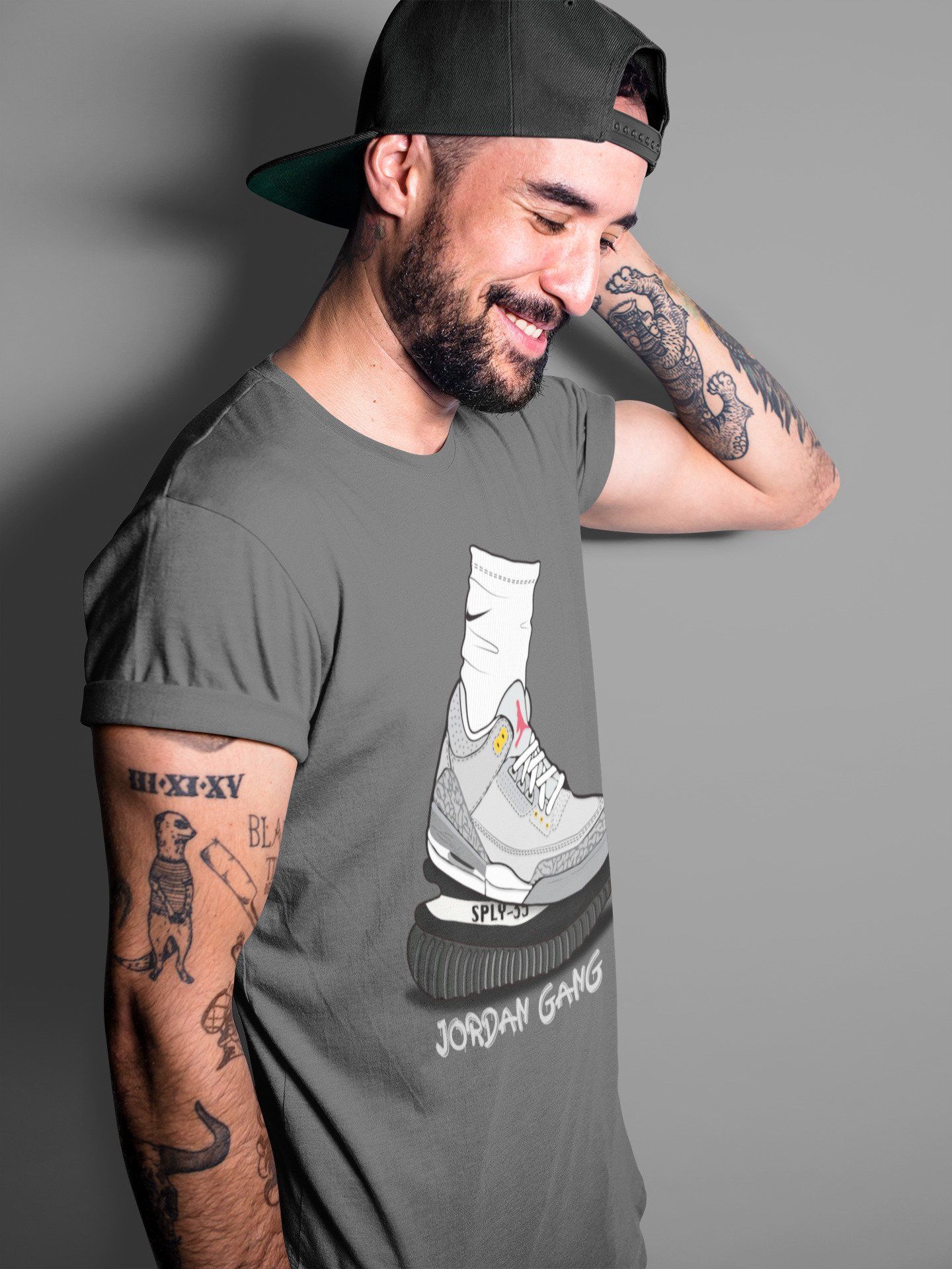 Jordan 3 Cool Grey Shirt To Match Jordans Jordan Gang Sneaker Tees Jordan 3 Cool Grey Drip Gear Zone Sneaker Matching Clothing Unisex Shirts