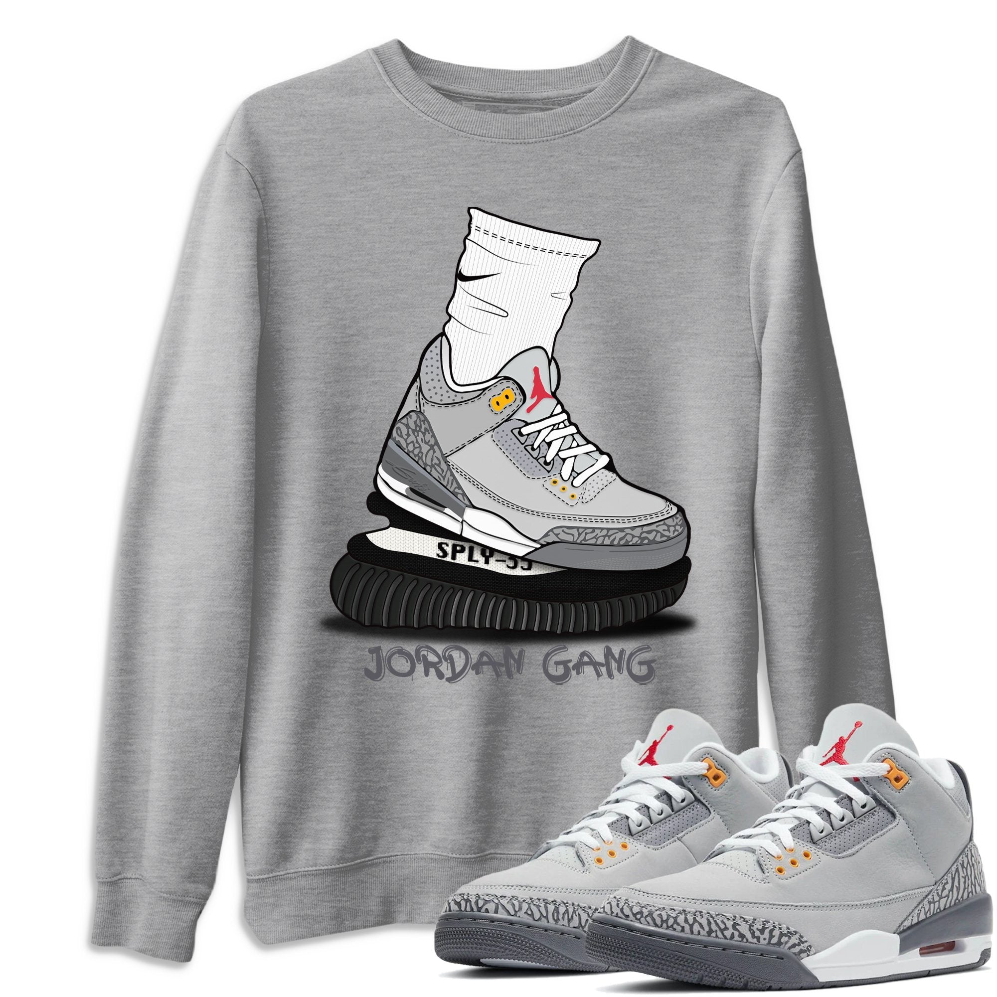 Jordan 3 Cool Grey Shirt To Match Jordans Jordan Gang Sneaker Tees Jordan 3 Cool Grey Drip Gear Zone Sneaker Matching Clothing Unisex Shirts