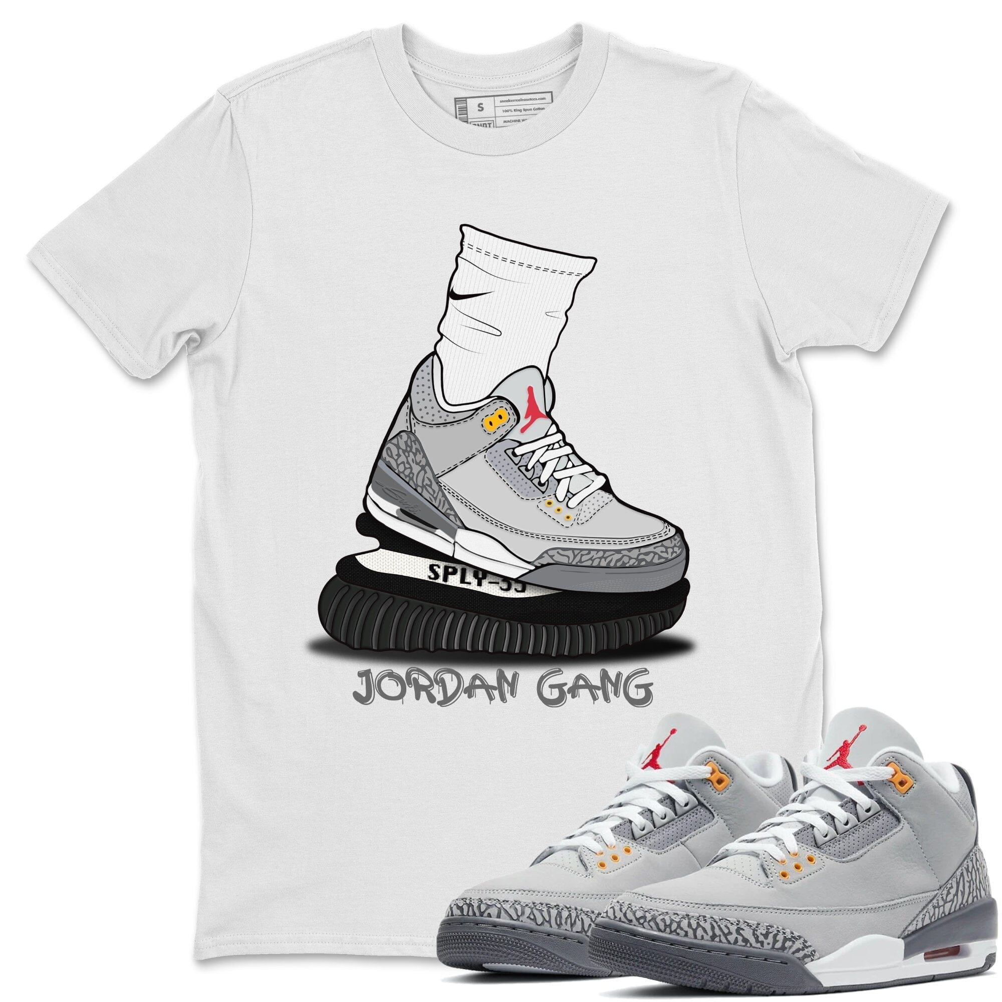 Jordan 3 Cool Grey Shirt To Match Jordans Jordan Gang Sneaker Tees Jordan 3 Cool Grey Drip Gear Zone Sneaker Matching Clothing Unisex Shirts