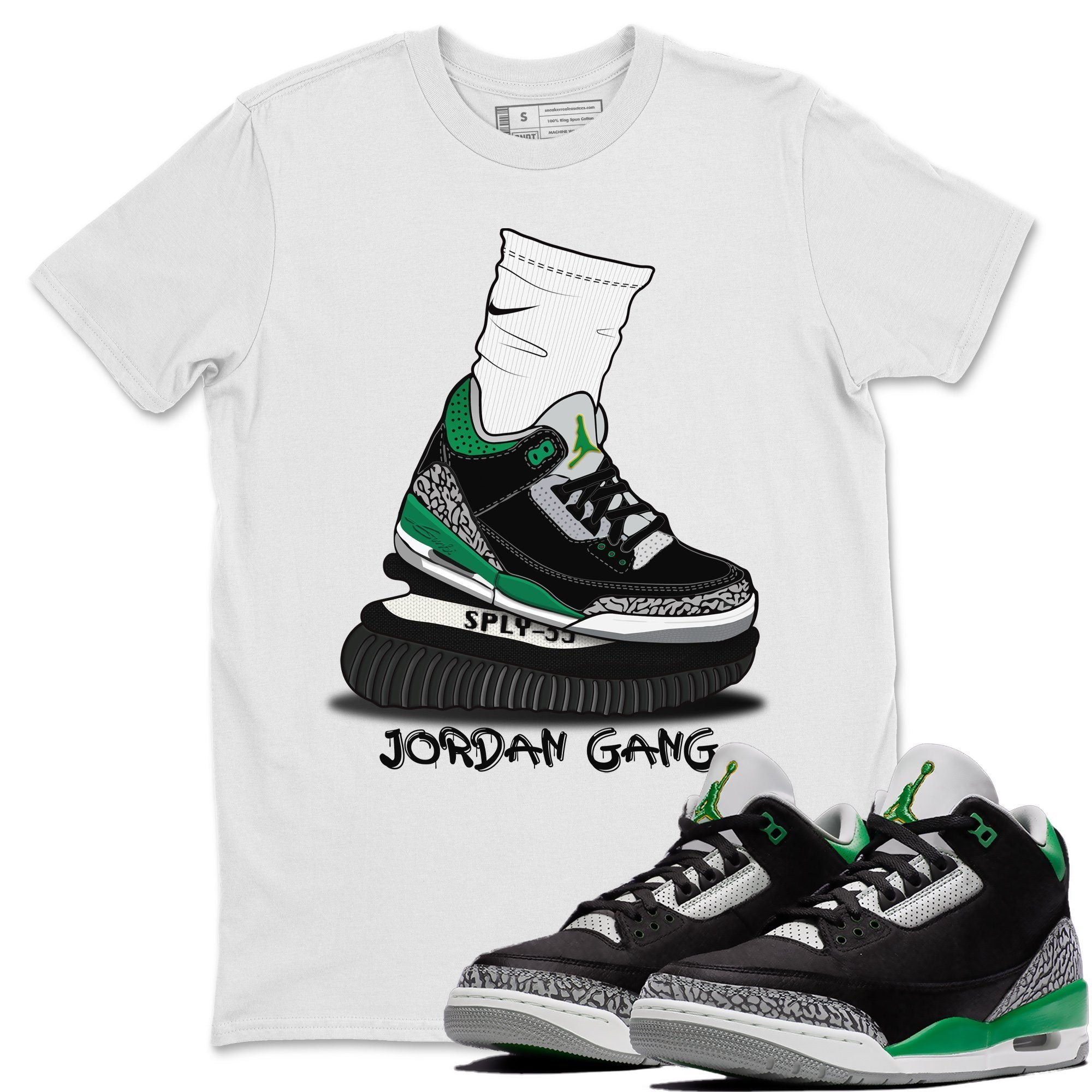 Jordan 3 Pine Green Shirt To Match Jordans Jordan Gang Sneaker Tees Jordan 3 Pine Green Drip Gear Zone Sneaker Matching Clothing Unisex Shirts